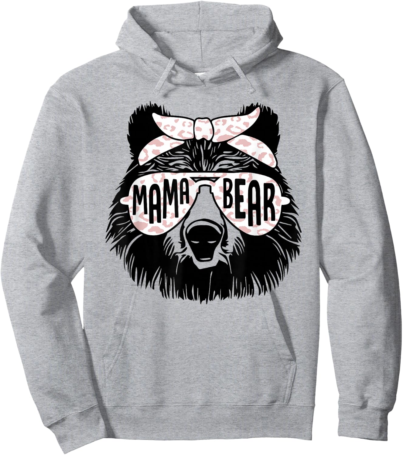Mama Bear Face Sunglasses Mother Mom Mommy Mother's Day Small Hoodie - Hoodie | Ash