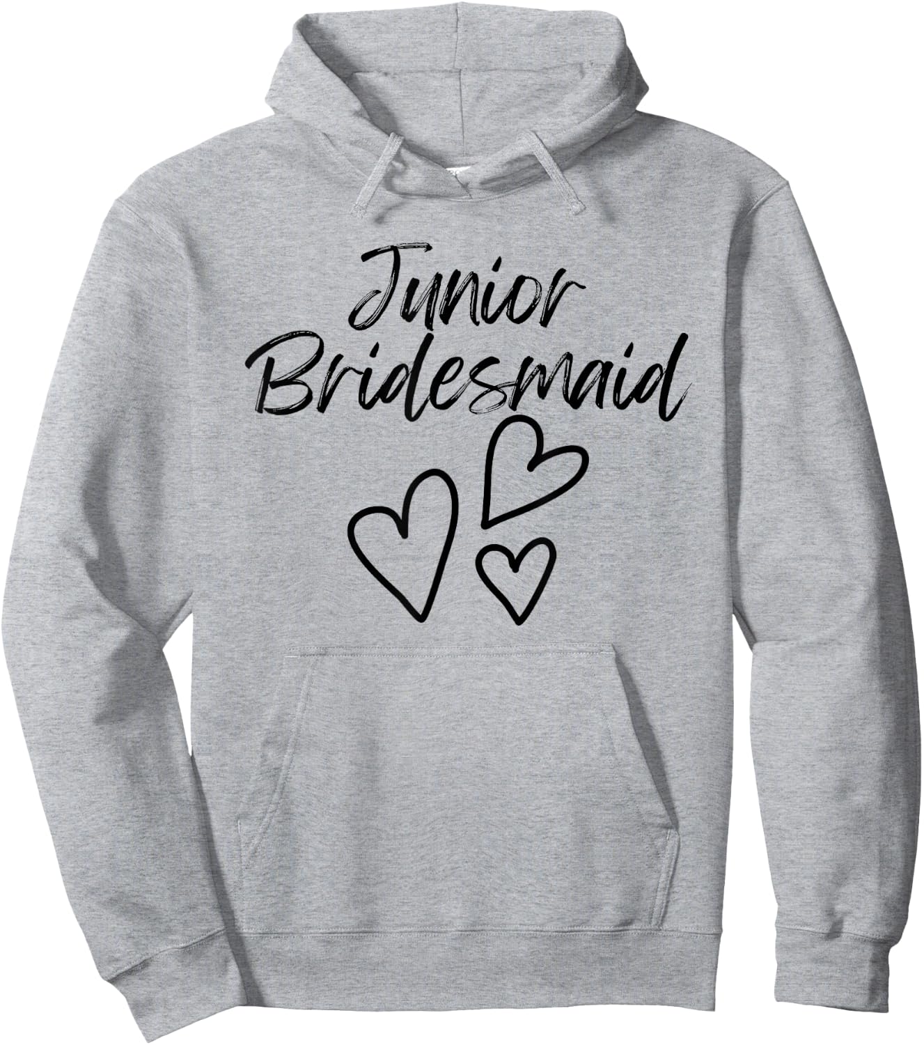 Cute Junior Bridesmaid Hearts Wedding Ceremony Rehearsal Hoodie - Hoodie | Ash