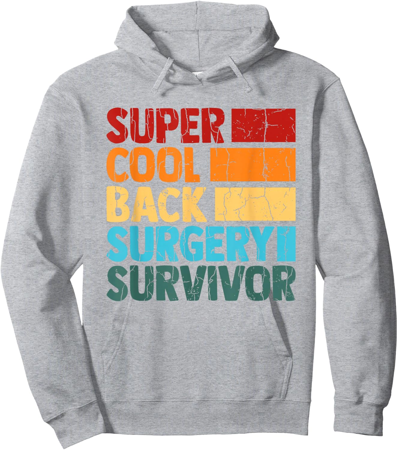 Back Surgery Survivor Funny Scoliosis Spinal Graphic Hoodie - Hoodie | Ash