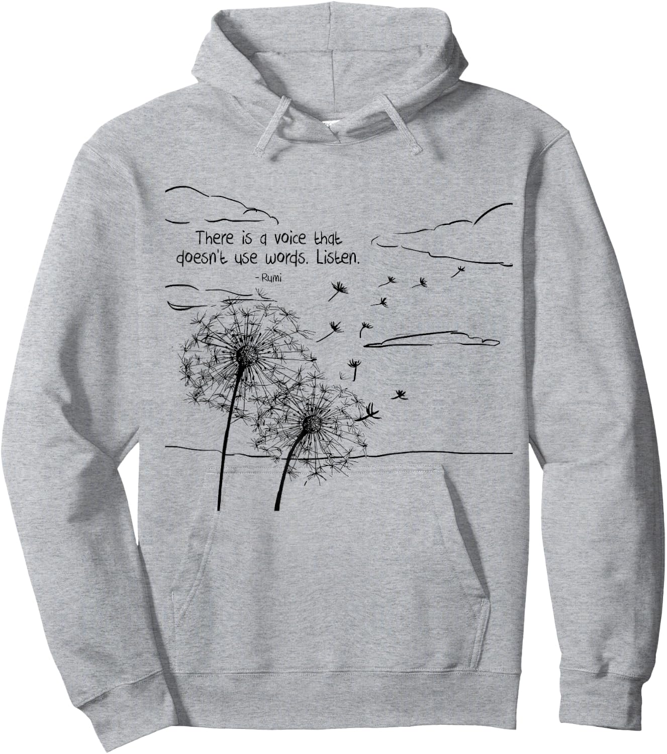 There is a Voice Rumi Poetry Quotes Hoodie - Hoodie | Ash