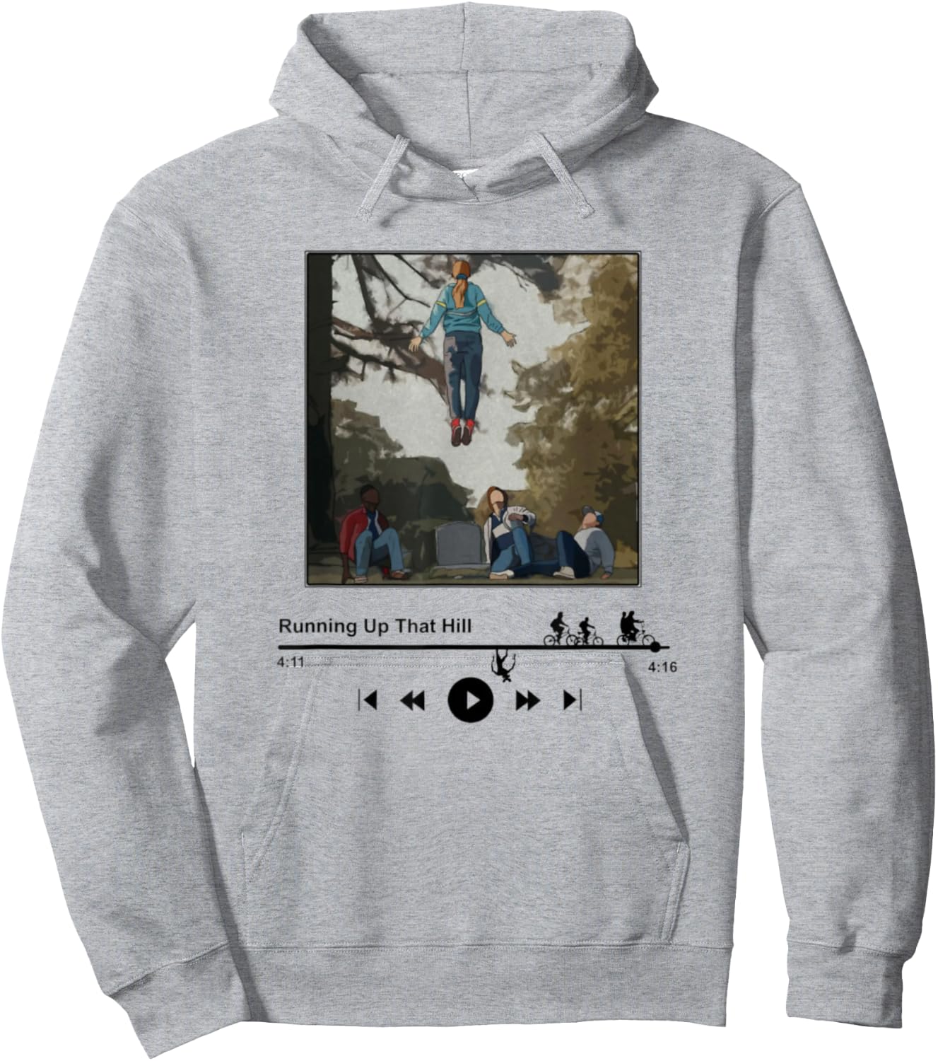 Running Up That Hill Hoodie - Hoodie | Ash