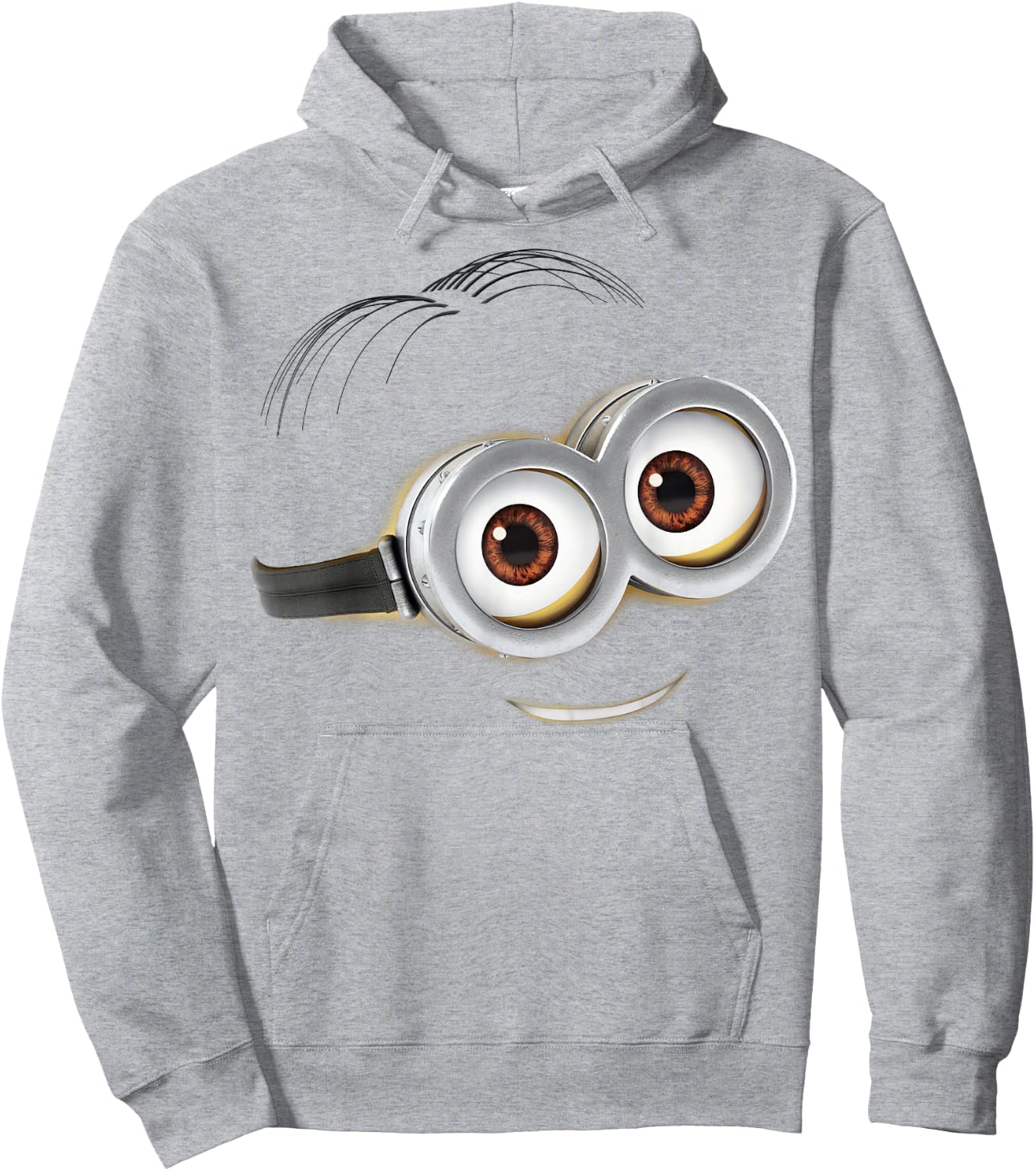 Despicable Me Minions Dave Sweet Smile Graphic Hoodie - Hoodie | Ash