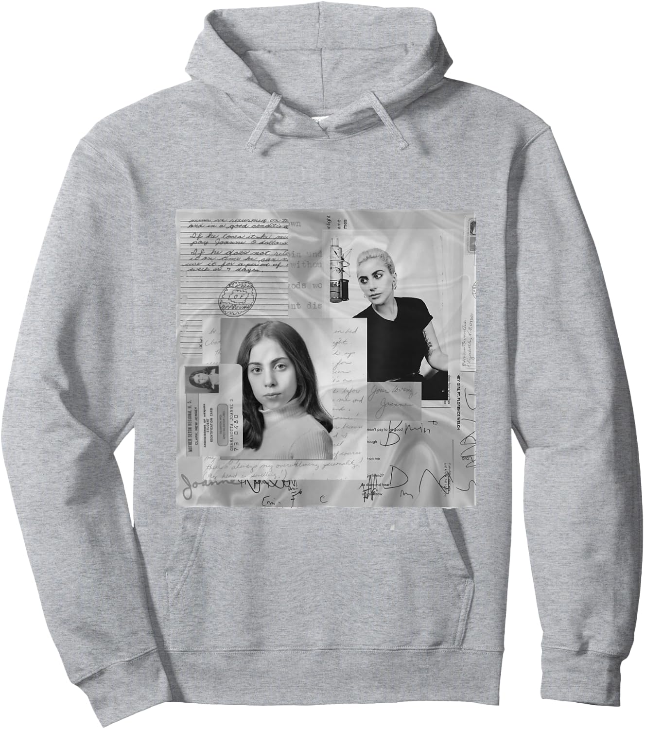 Lady Gaga Official Joanne White Photo Hoodie - Hoodie | Ash