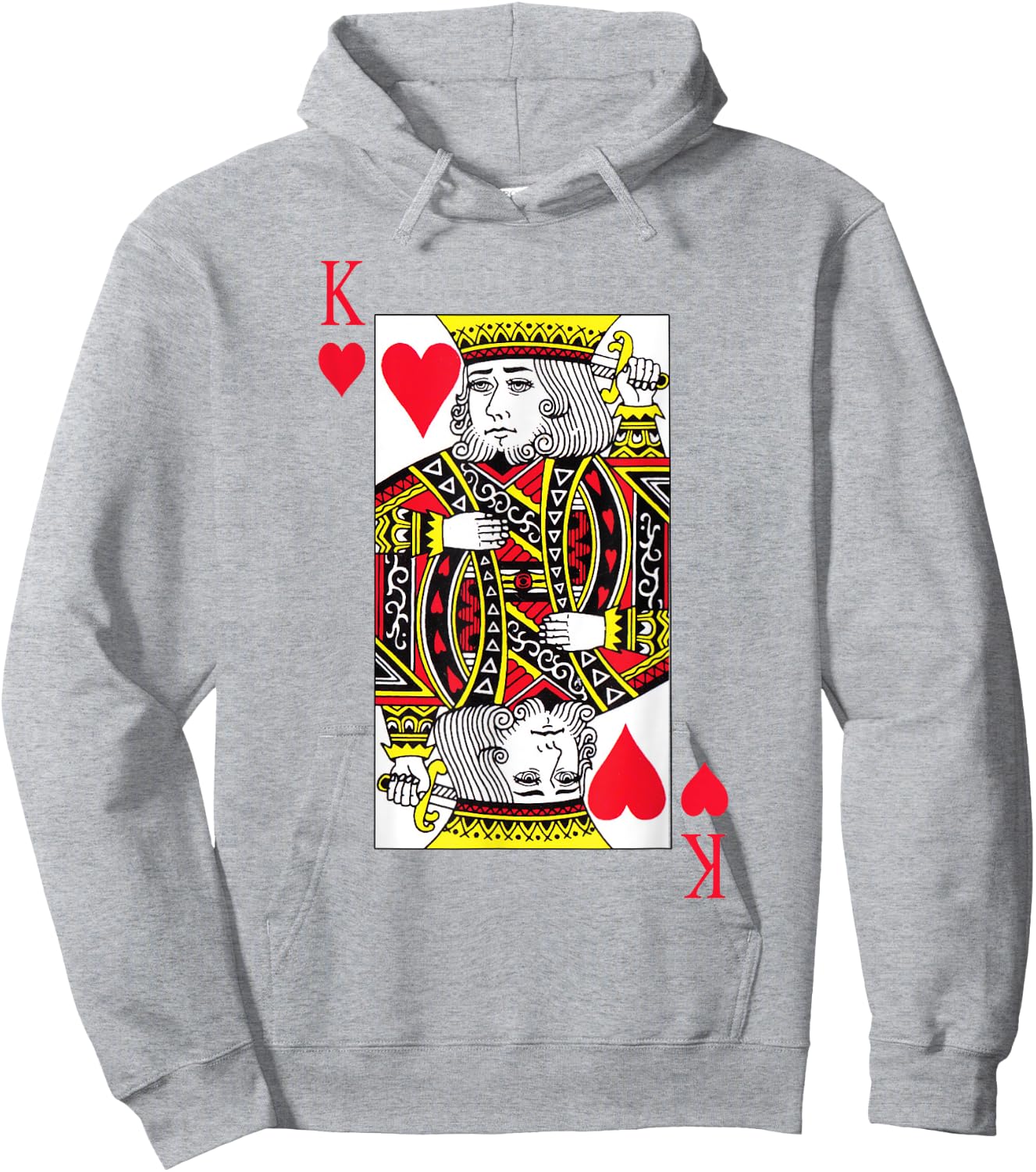 King of hearts Costume Blackjack Cards Poker 21 K Hoodie - Hoodie | Ash