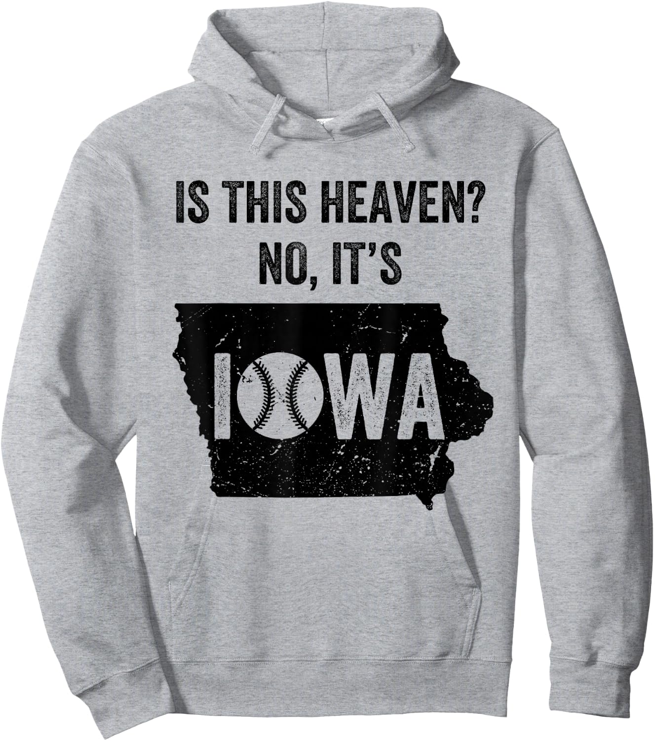 is This Heaven No It's Iowa Vintage Field of Baseball Dreams Hoodie - Hoodie | Ash