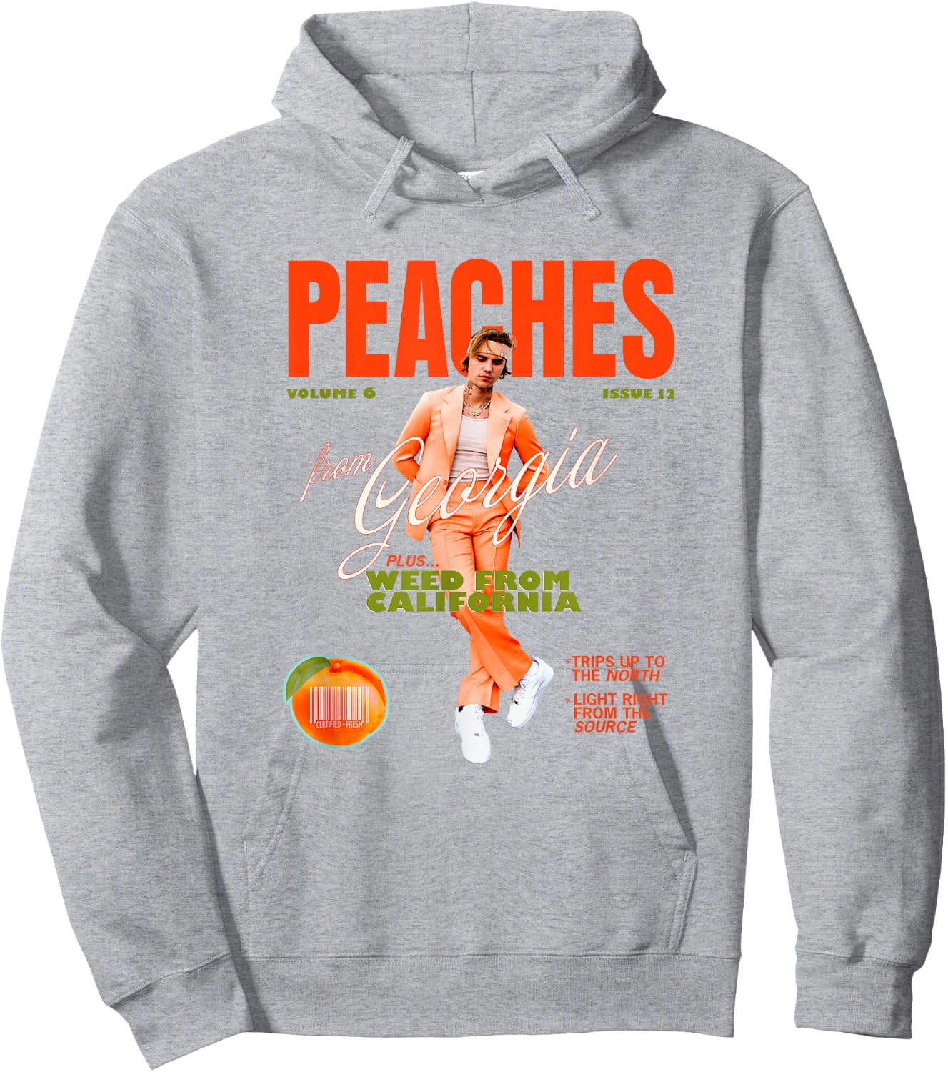 Official Justin Bieber Peaches White Hoodie - Hoodie | Ash