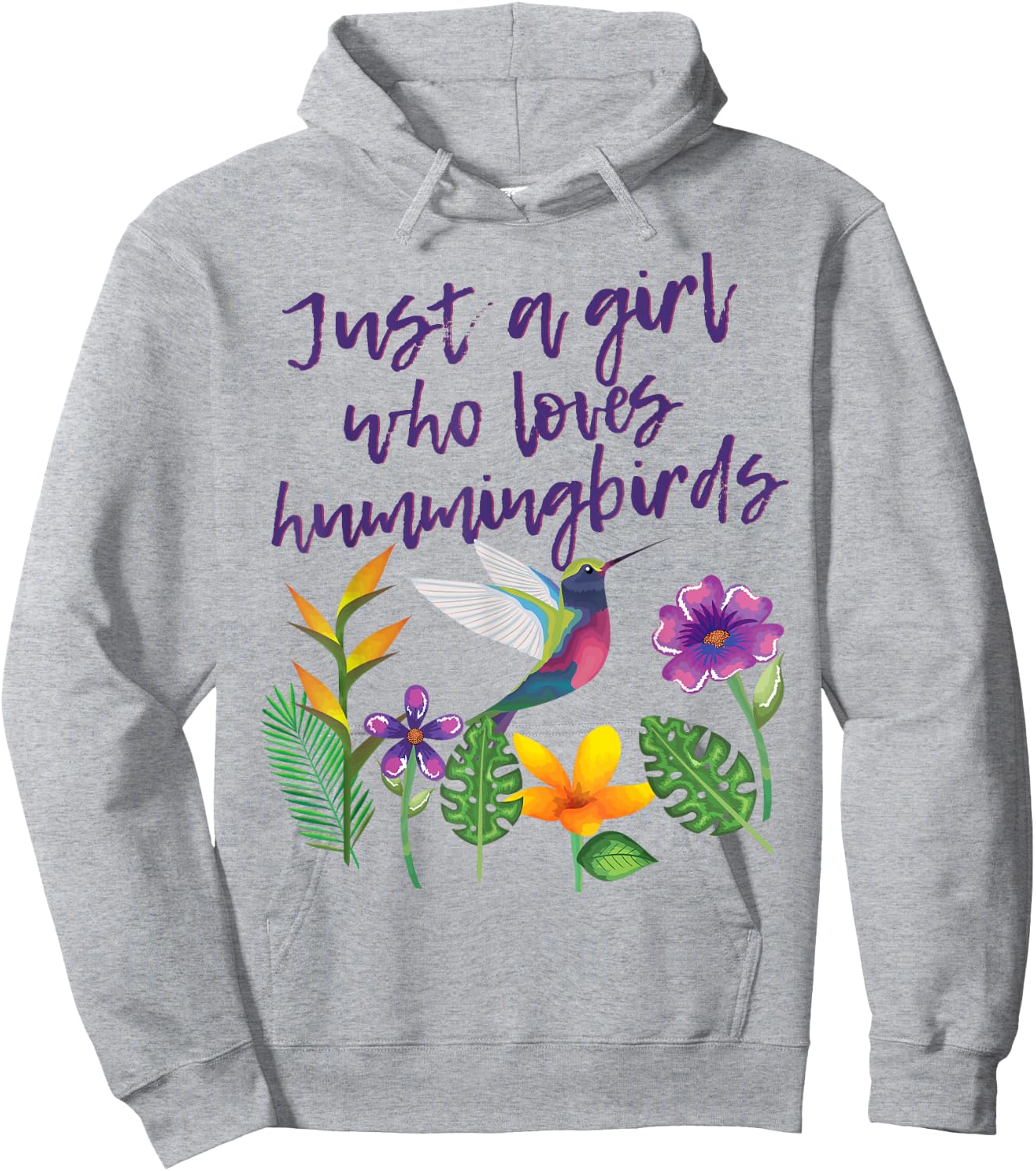 Just A Girl Who Loves Hummingbirds Bird Watcher Hoodie - Hoodie | Ash