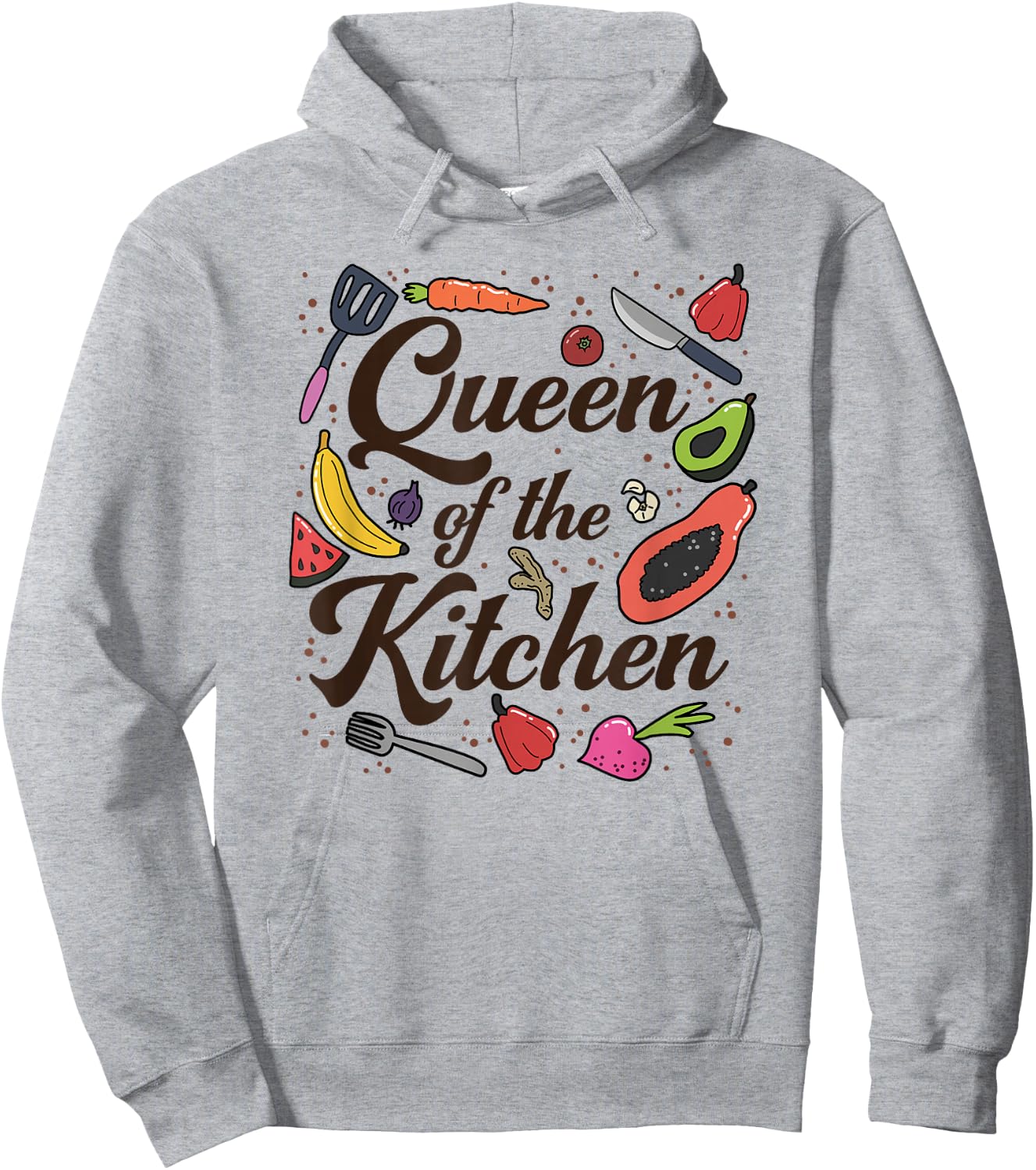 Queen Of The Kitchen, Cooking, Women Funny, Chef, Culinary Hoodie - Hoodie | Ash