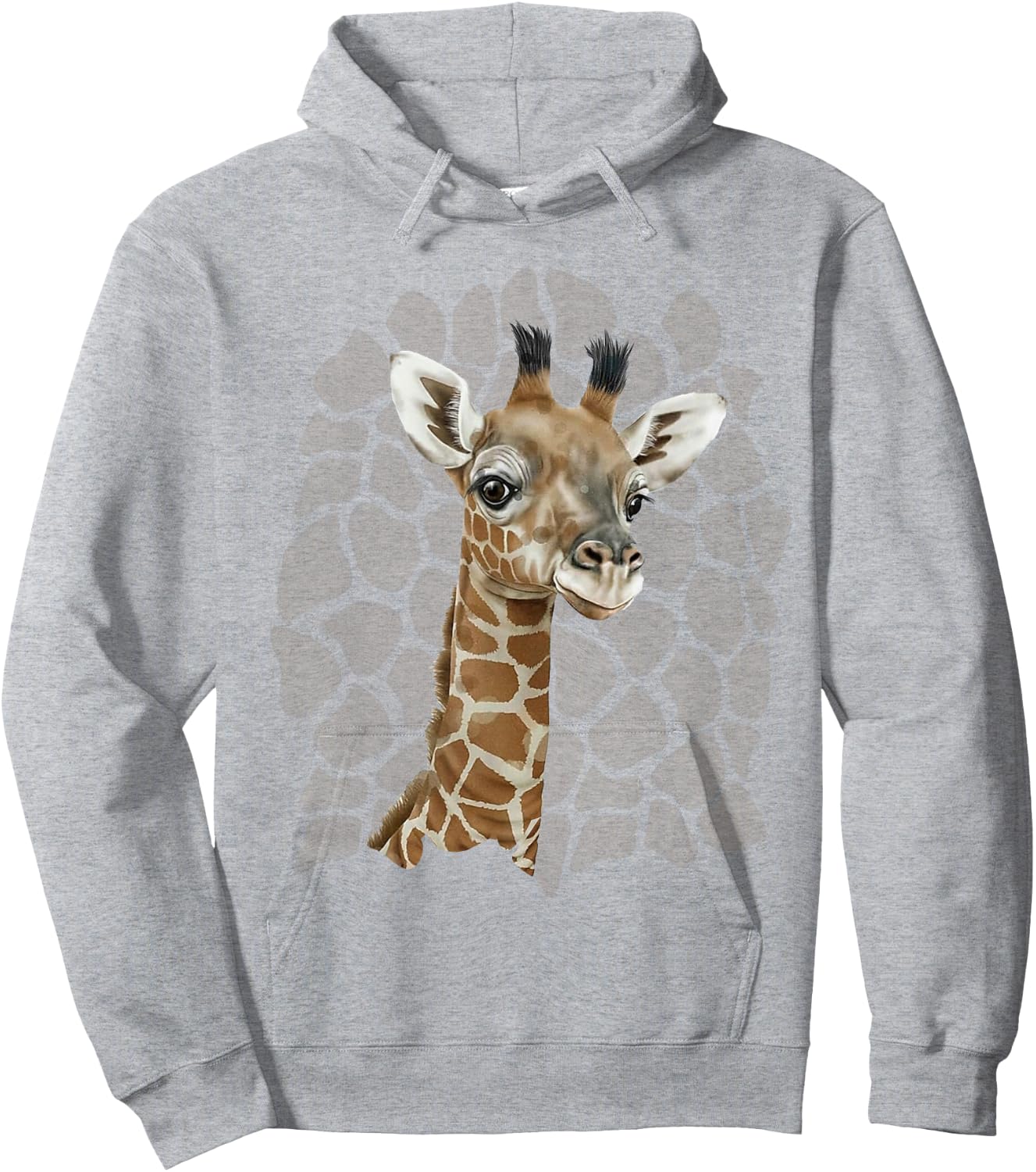 Love Giraffes Women Shirt Giraffe Lovers for Kids and Girls Hoodie - Hoodie | Ash