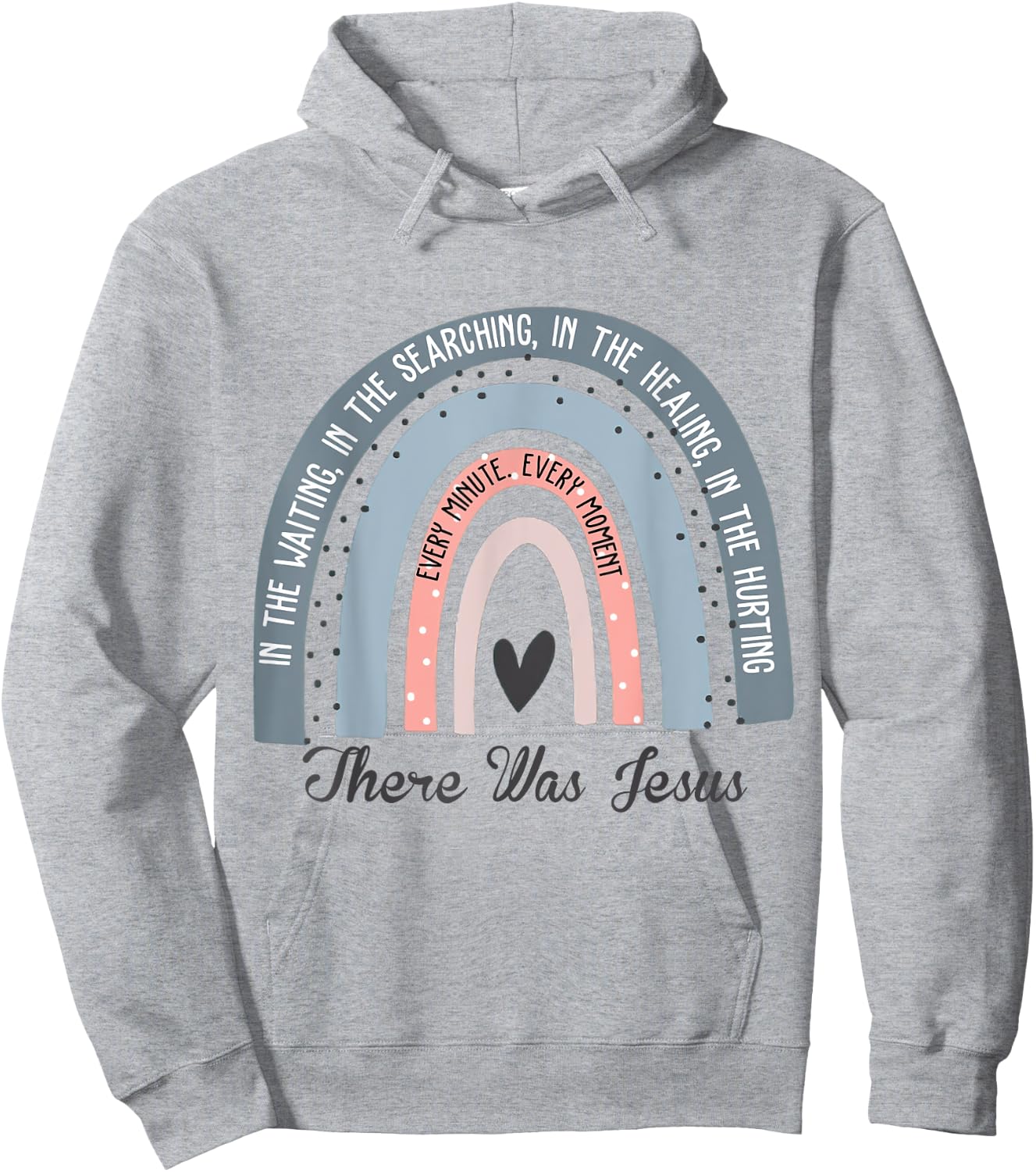 There Was Jesus Boho Rainbow Christian Jesus Lover Hoodie - Hoodie | Ash