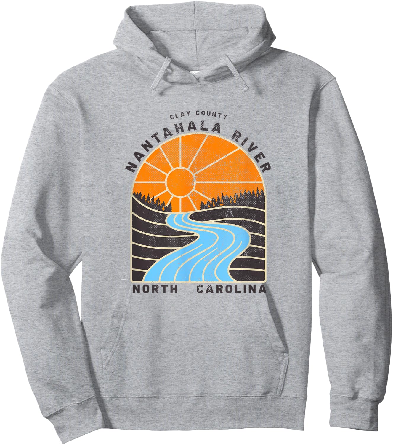 Rivers and Lakes of NC - Nantahala River Hoodie - Hoodie | Ash