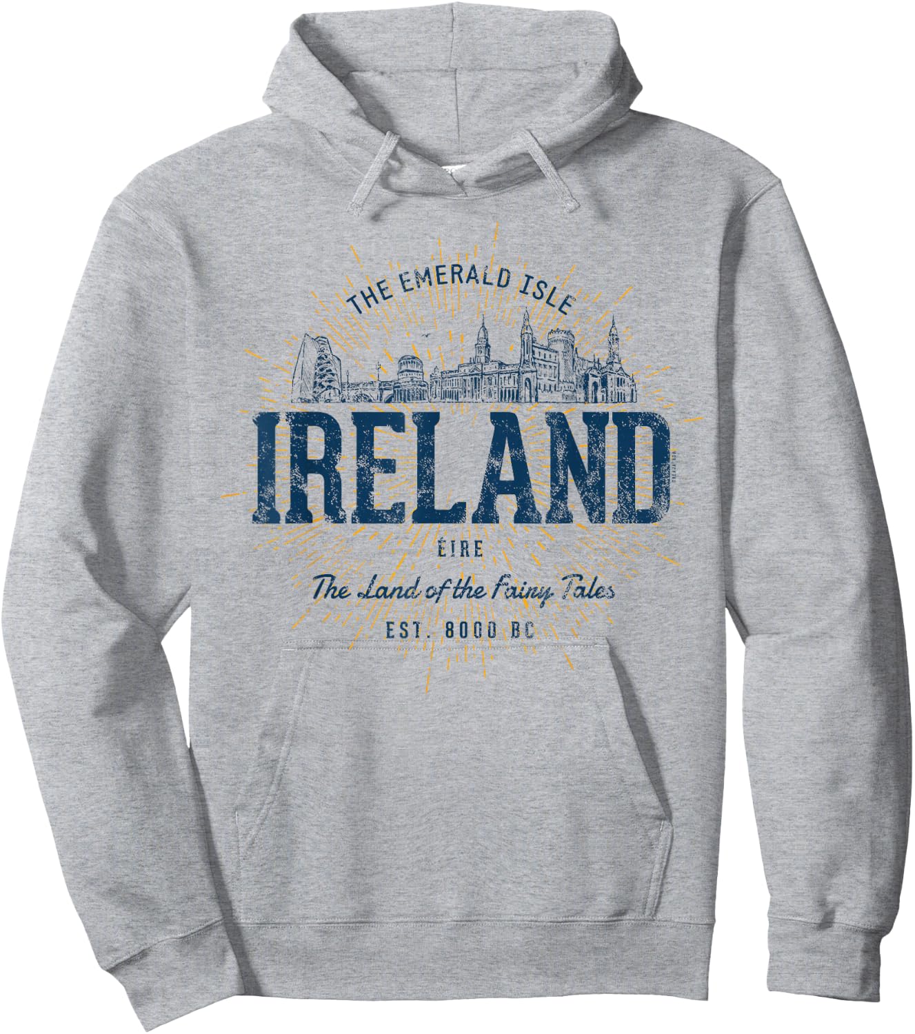 Retro Style Vintage Ireland Hoodie - Hoodie | Ash