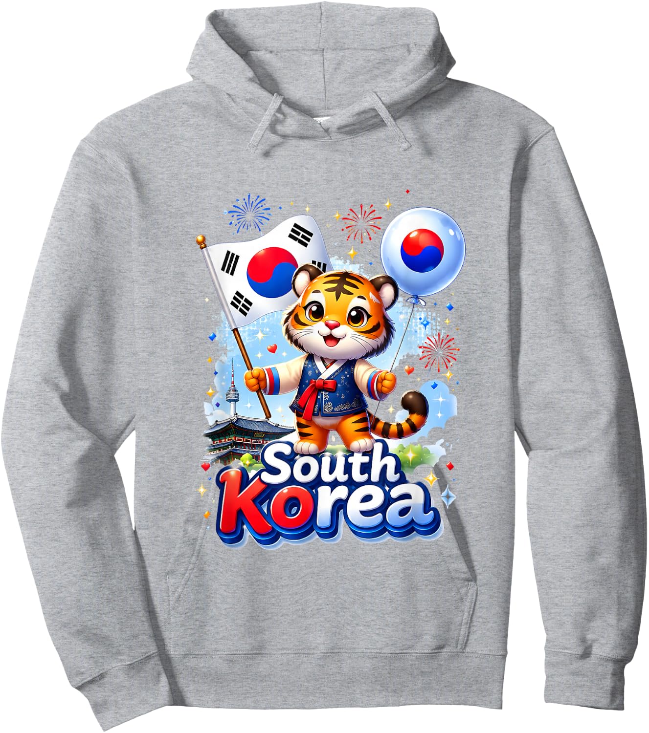 South Korea Korea Flag /Women/Youth/Kid Hoodie - Hoodie | Ash