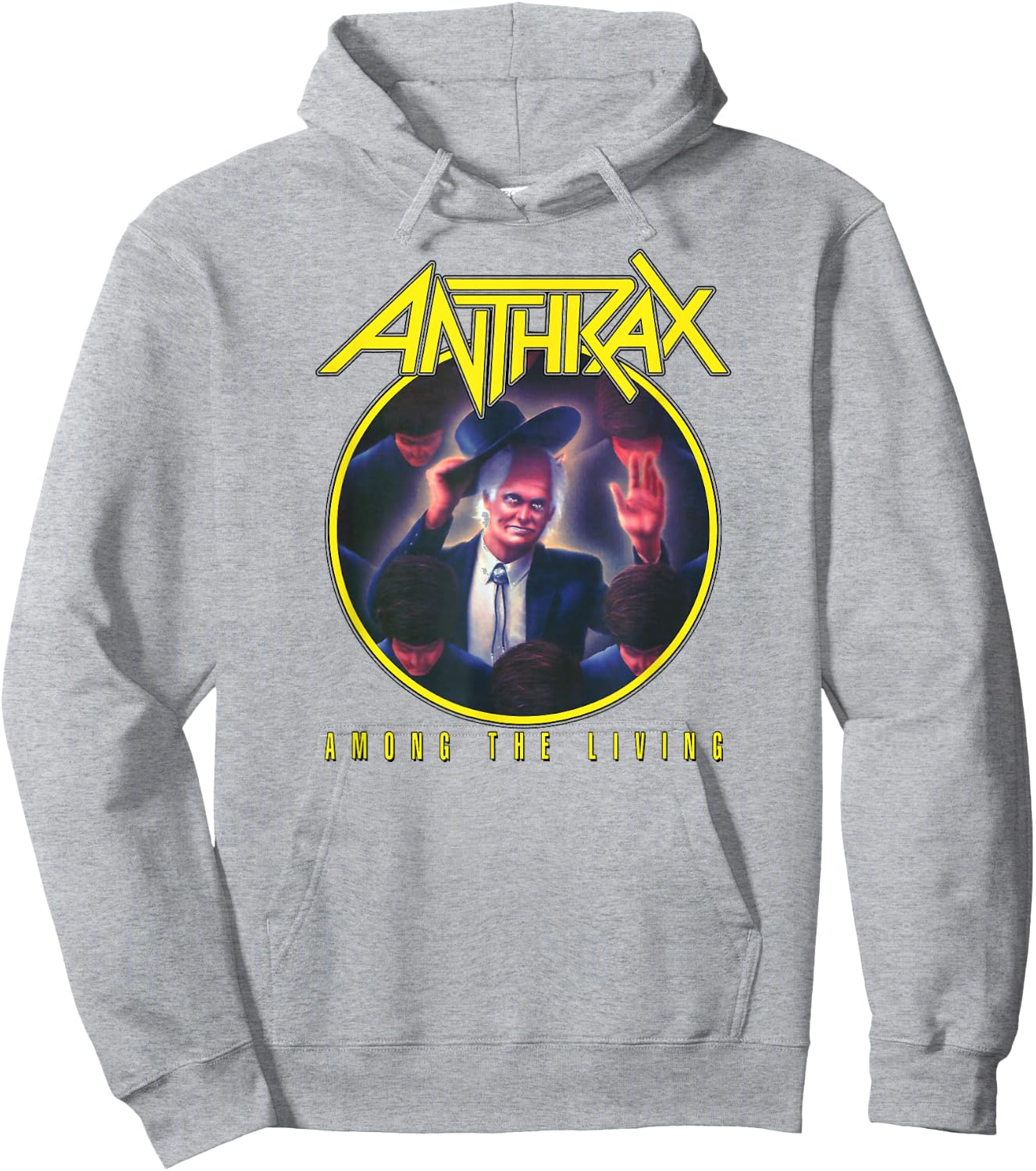 Anthrax – Among The Living Yellow Logo Hoodie - Hoodie | Ash
