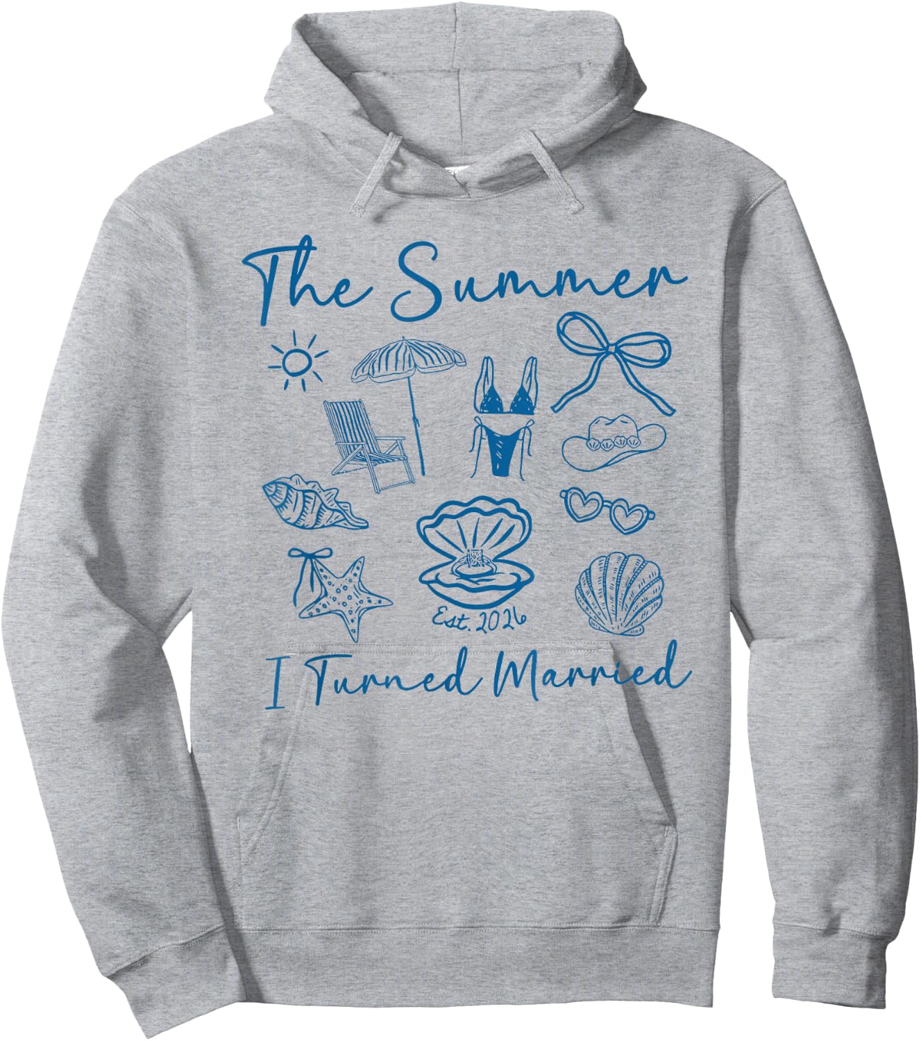The Summer I Turned Married Shirt Bride to Be Bachelorette Hoodie - Hoodie | Ash