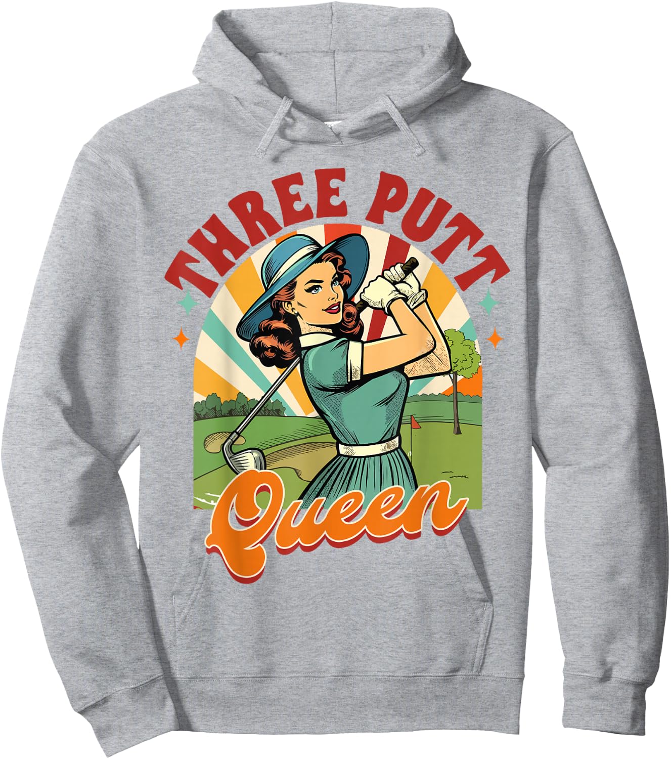 Golf Player Golfer Golf Club Par Time Three Putt Queen Hoodie - Hoodie | Ash