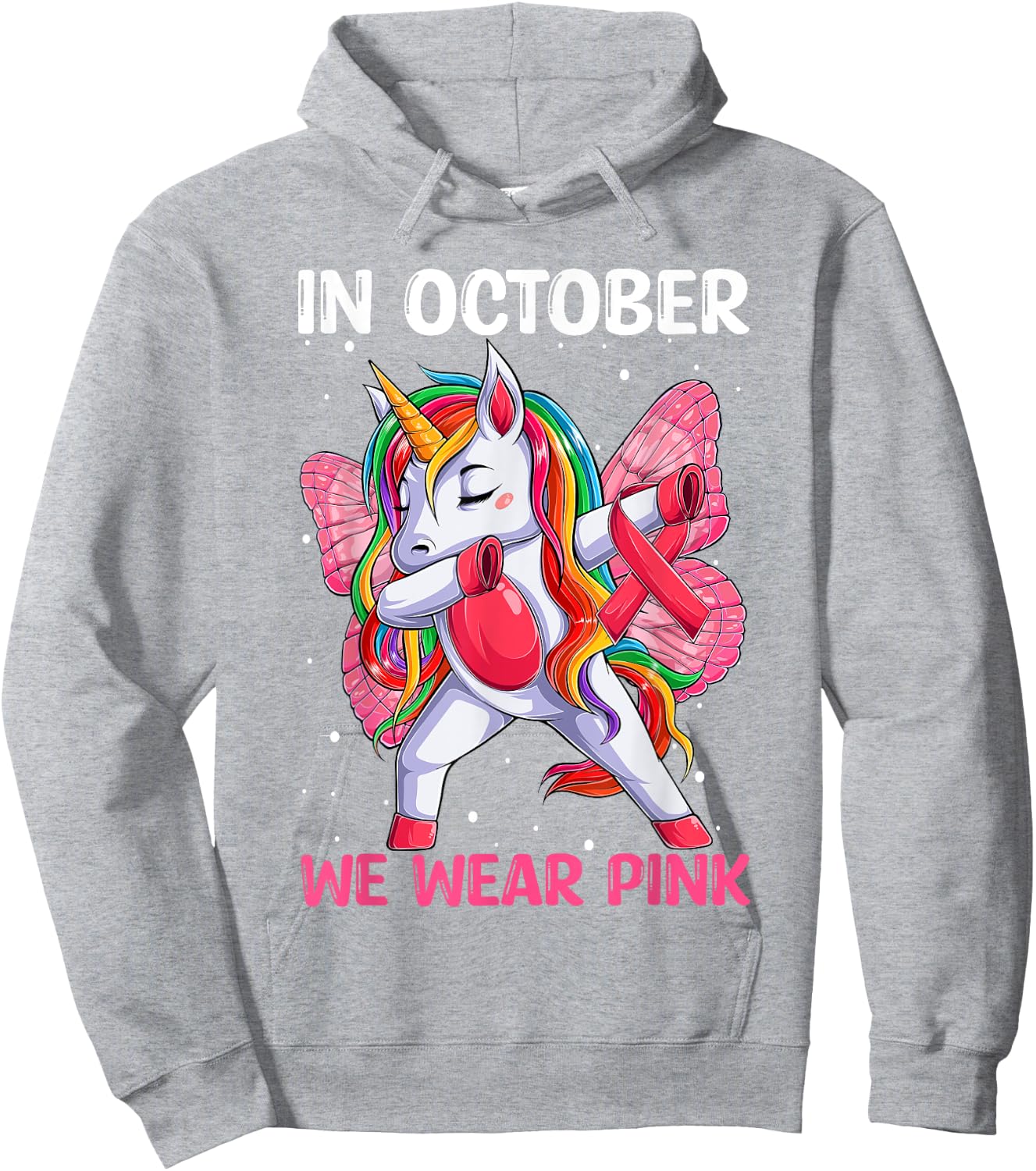 Girls Breast Cancer Awareness for Toddlers Kids Hoodie - Hoodie | Ash