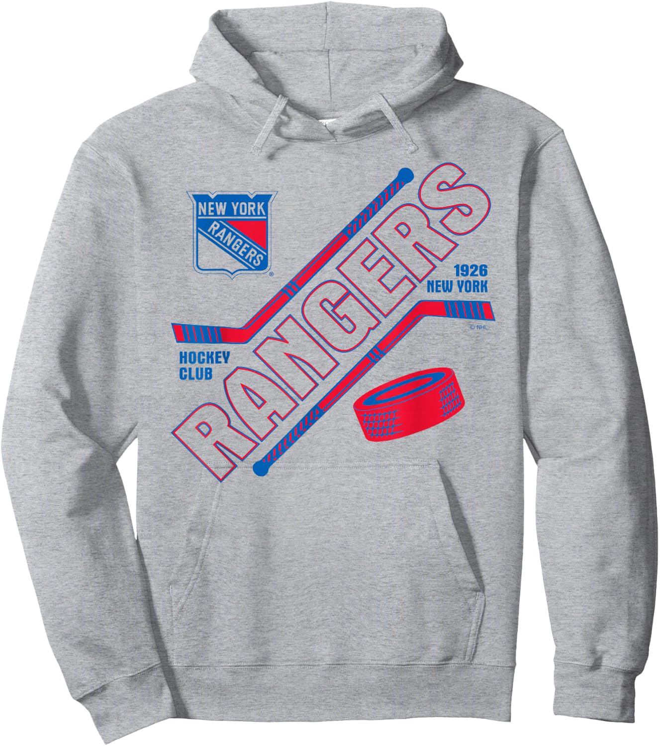 New York Rangers Force White Officially Licensed Hoodie - Hoodie | Ash