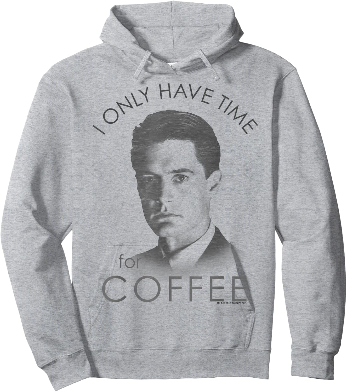 Twin Peaks Agent Cooper Only Time For Coffee Graphic Hoodie - Hoodie | Ash