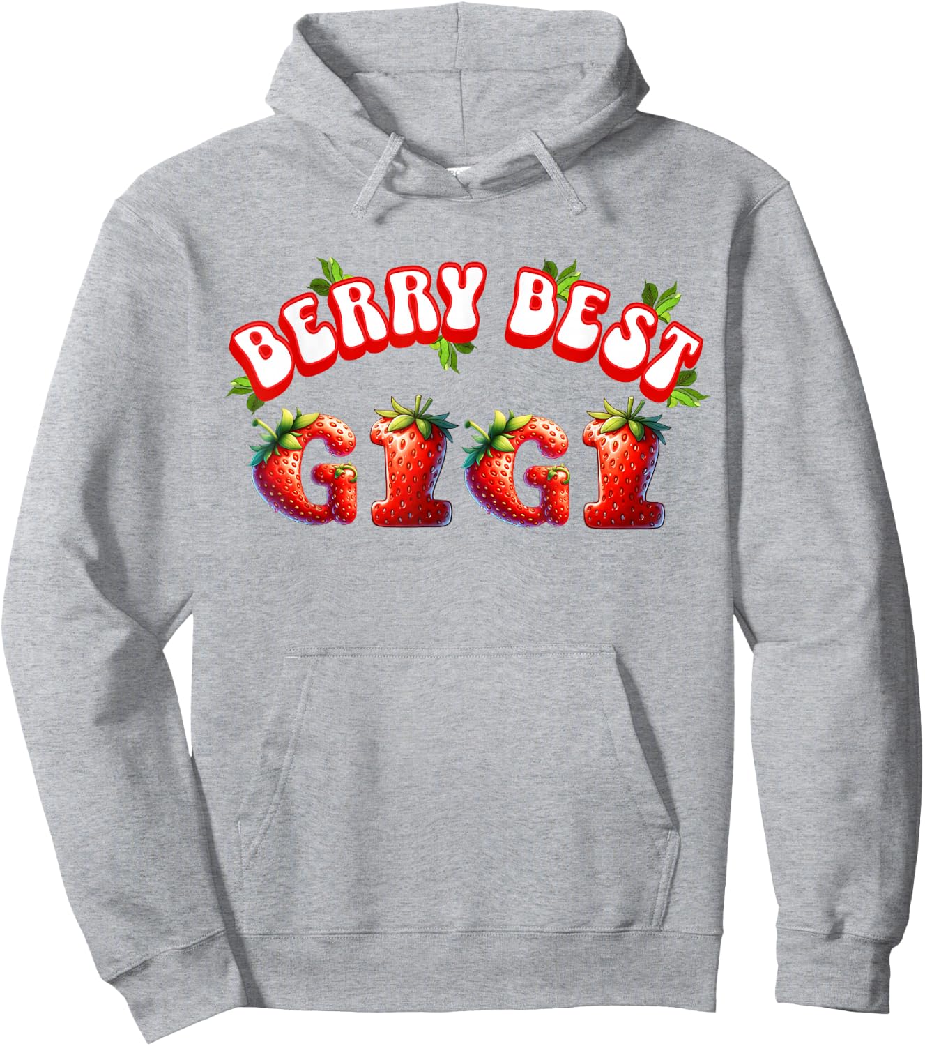 Gigi Strawberry Cute Graphic Mother's Day Best Grandmother Hoodie - Hoodie | Ash