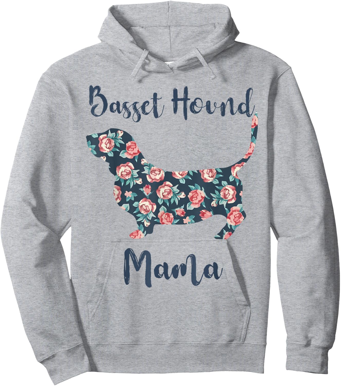 Basset Hound Mama Shirt Funny Basset Hound Mom Gifts Lovers Hoodie - Hoodie | Ash