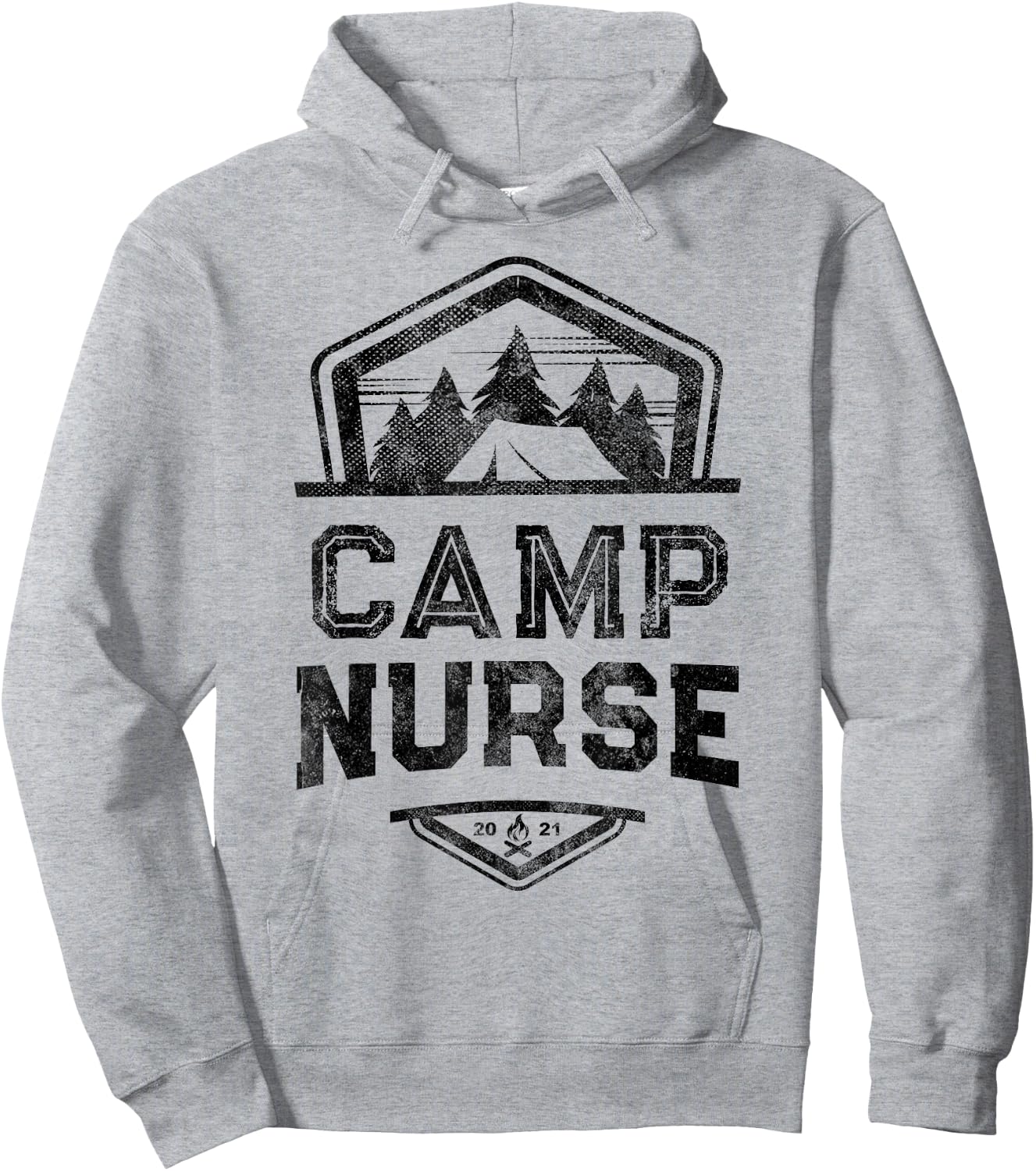 Vintage CAMP NURSE Medical Staff Summer Campground Crew Hoodie - Hoodie | Ash