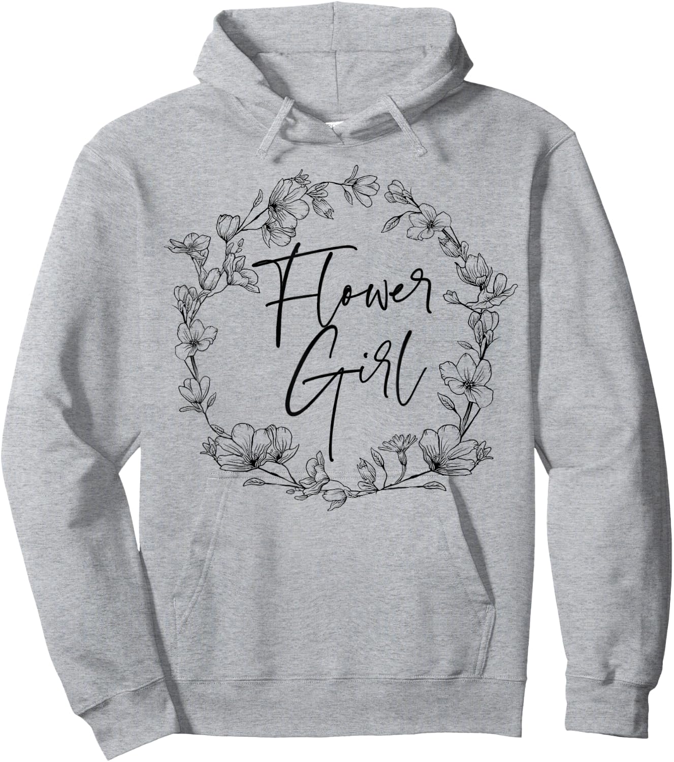 Flower Girl Matching Getting Ready for The Wedding Party Hoodie - Hoodie | Ash