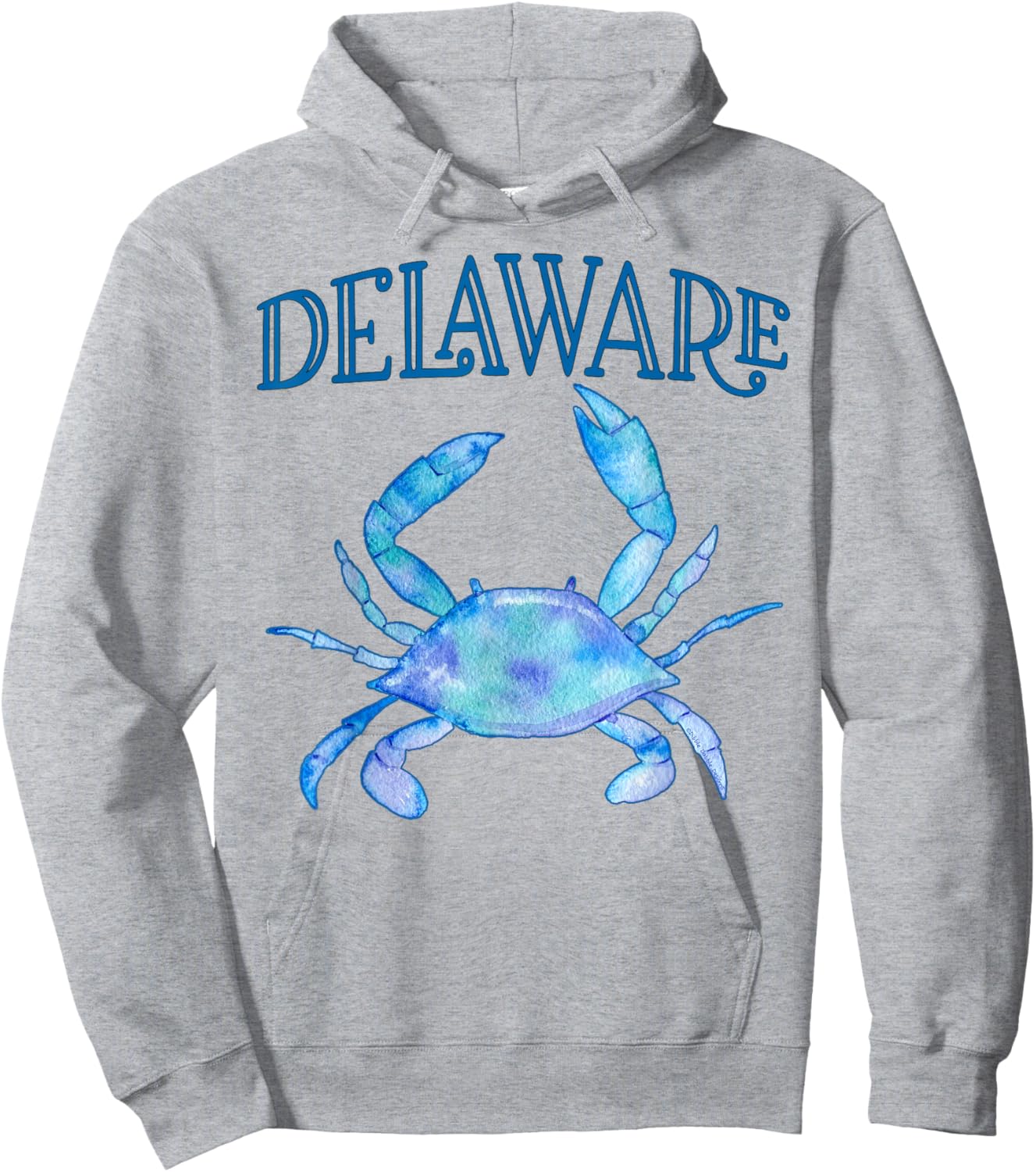 Delaware's Beautiful Blue Crab - Delaware Hoodie - Hoodie | Ash