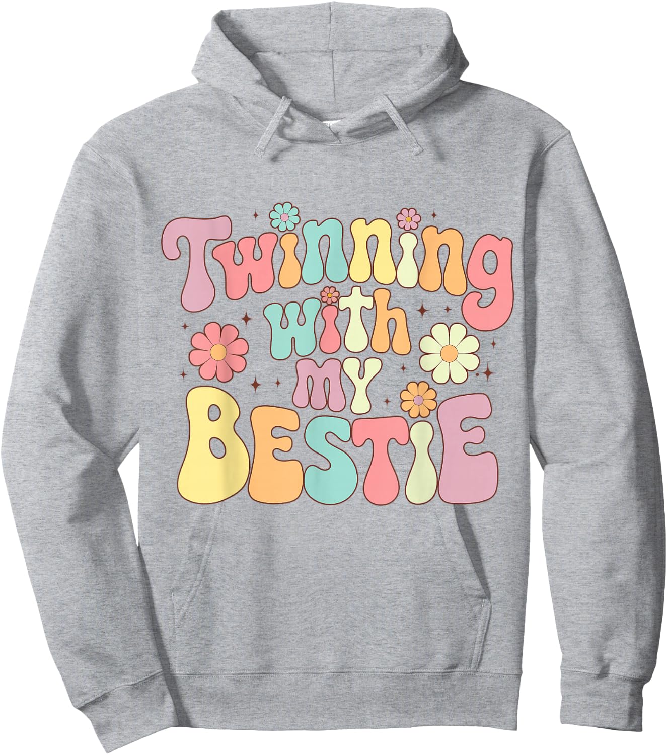 Twinning with My Bestie, Friends Spirit Week Girls Kids Day Hoodie - Hoodie | Ash