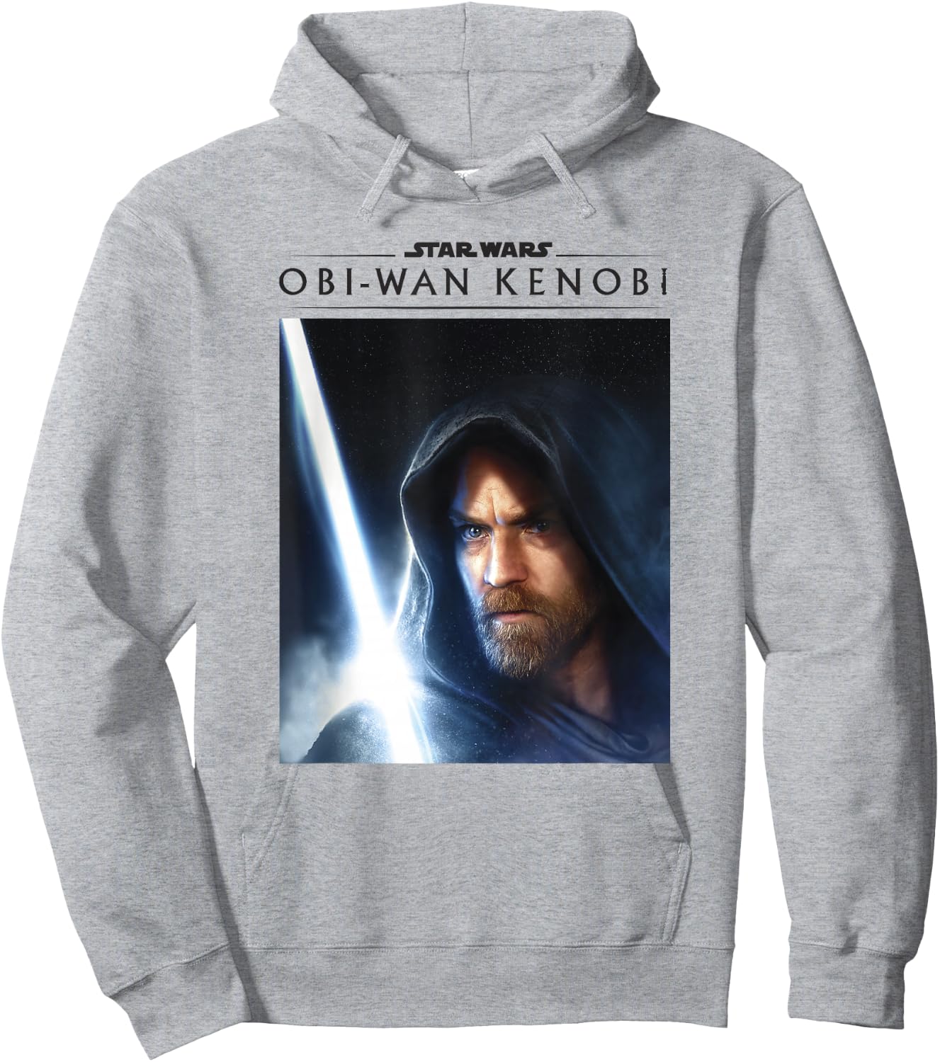 Star Wars: Obi-Wan Kenobi Big Face Lightsaber Poster Hoodie - Hoodie | Ash