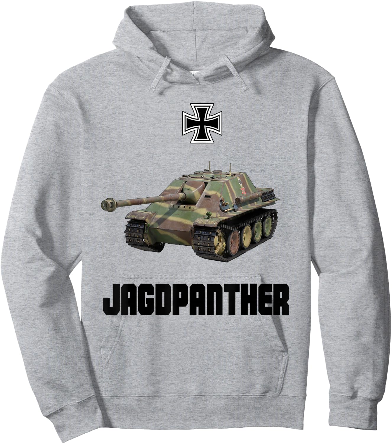 Jagdpanther German Tank Destroyer WW2 Military Vehicle Hoodie - Hoodie | Ash