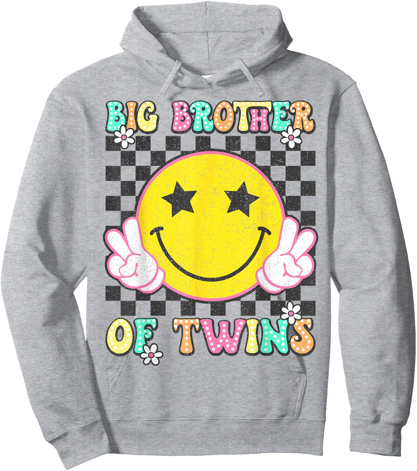 Big Brother Of Twins Older Brother of Twin Announcement Hoodie - Hoodie | Ash