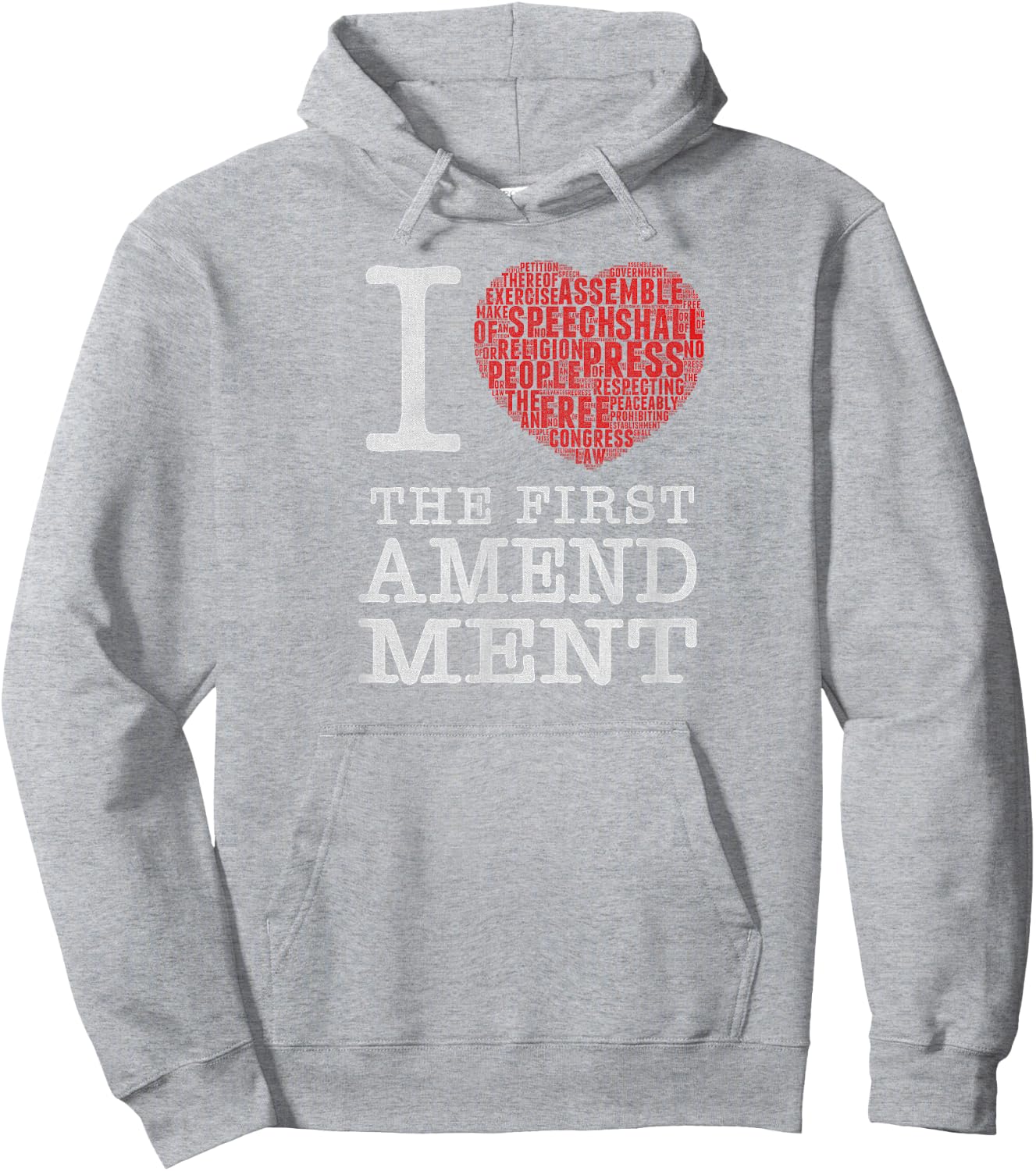 I Love the 1st Amendment shirt Hoodie - Hoodie | Ash