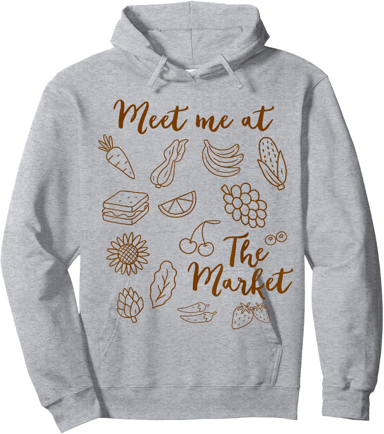 Farmers Market Fruit Vegetable Farm Meet Me At The Market Hoodie - Hoodie | Ash