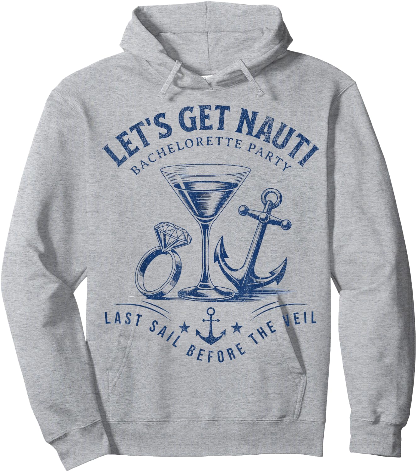 Last Sail Before The Veil Nautical Bachelorette Party Hoodie - Hoodie | Ash