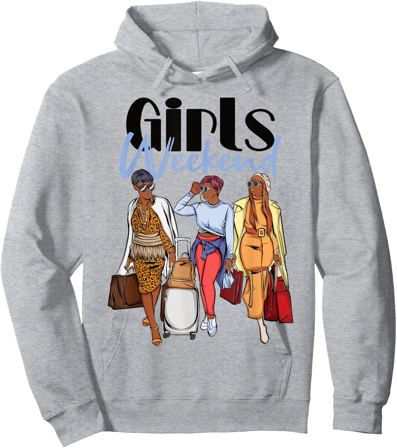 Girls Weekend 2026 Trip for Black Melanin Women on Vacation Hoodie - Hoodie | Ash