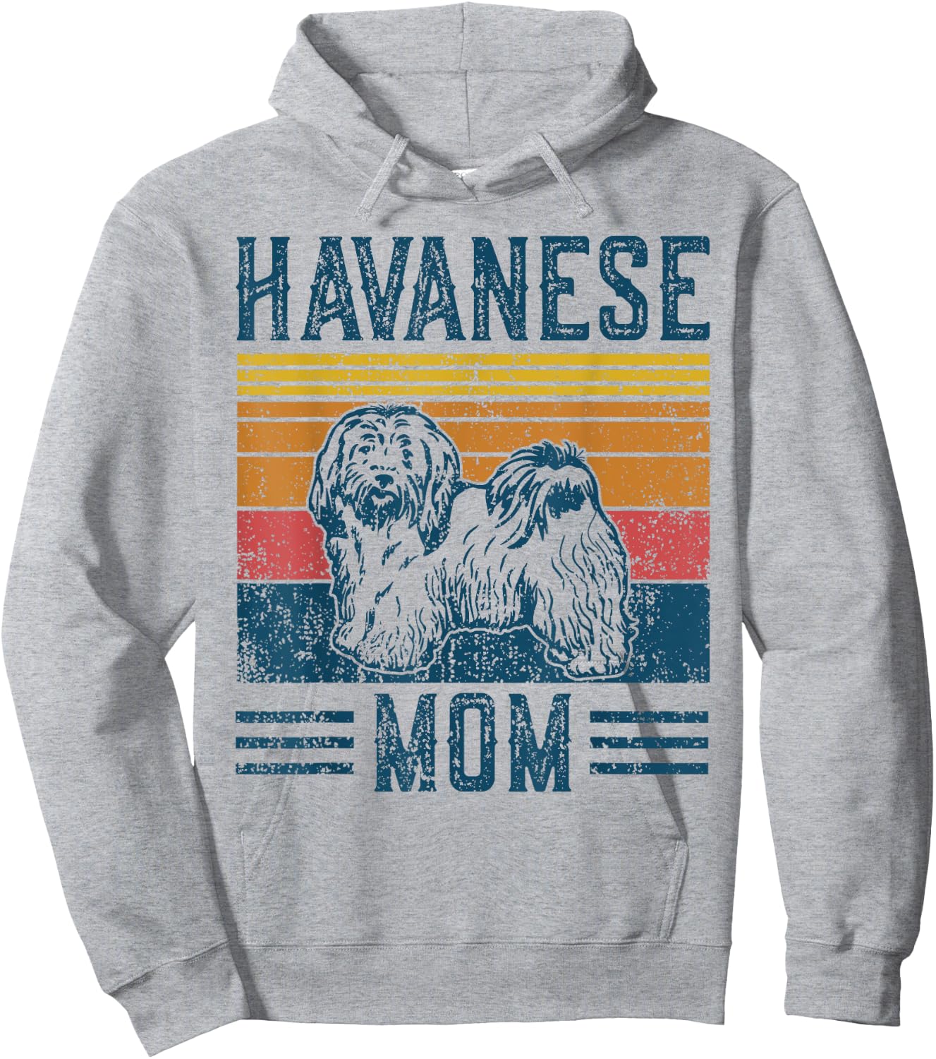Dog Havanese Mom - Vintage Havanese Mom Hoodie - Hoodie | Ash