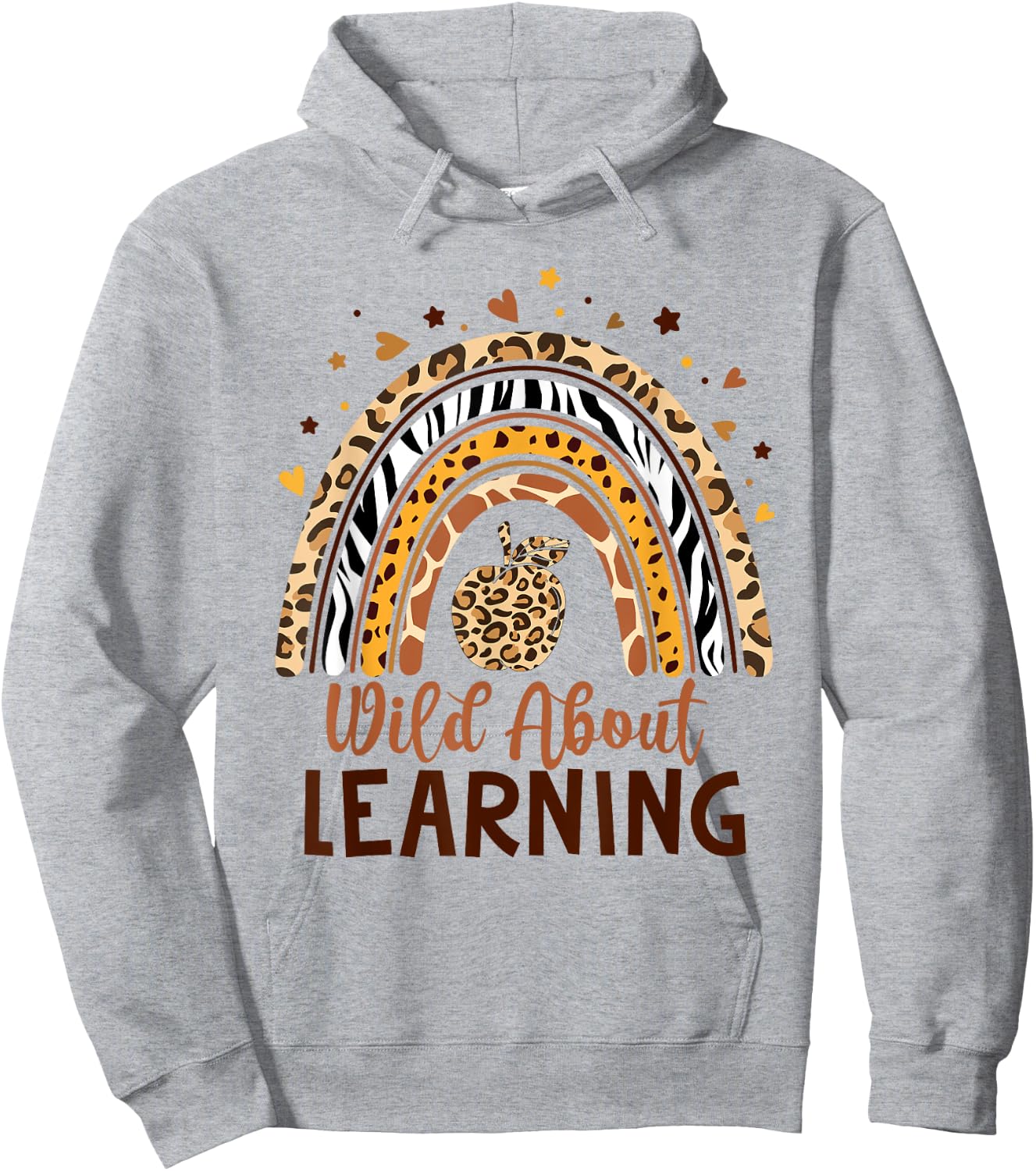 Wild About Learning Teacher Back to School Teaching Hoodie - Hoodie | Ash