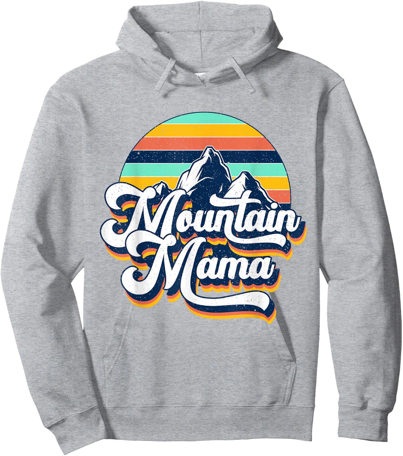 Retro Vintage Mountain Mama Life Cute Mother's Day Hoodie - Hoodie | Ash