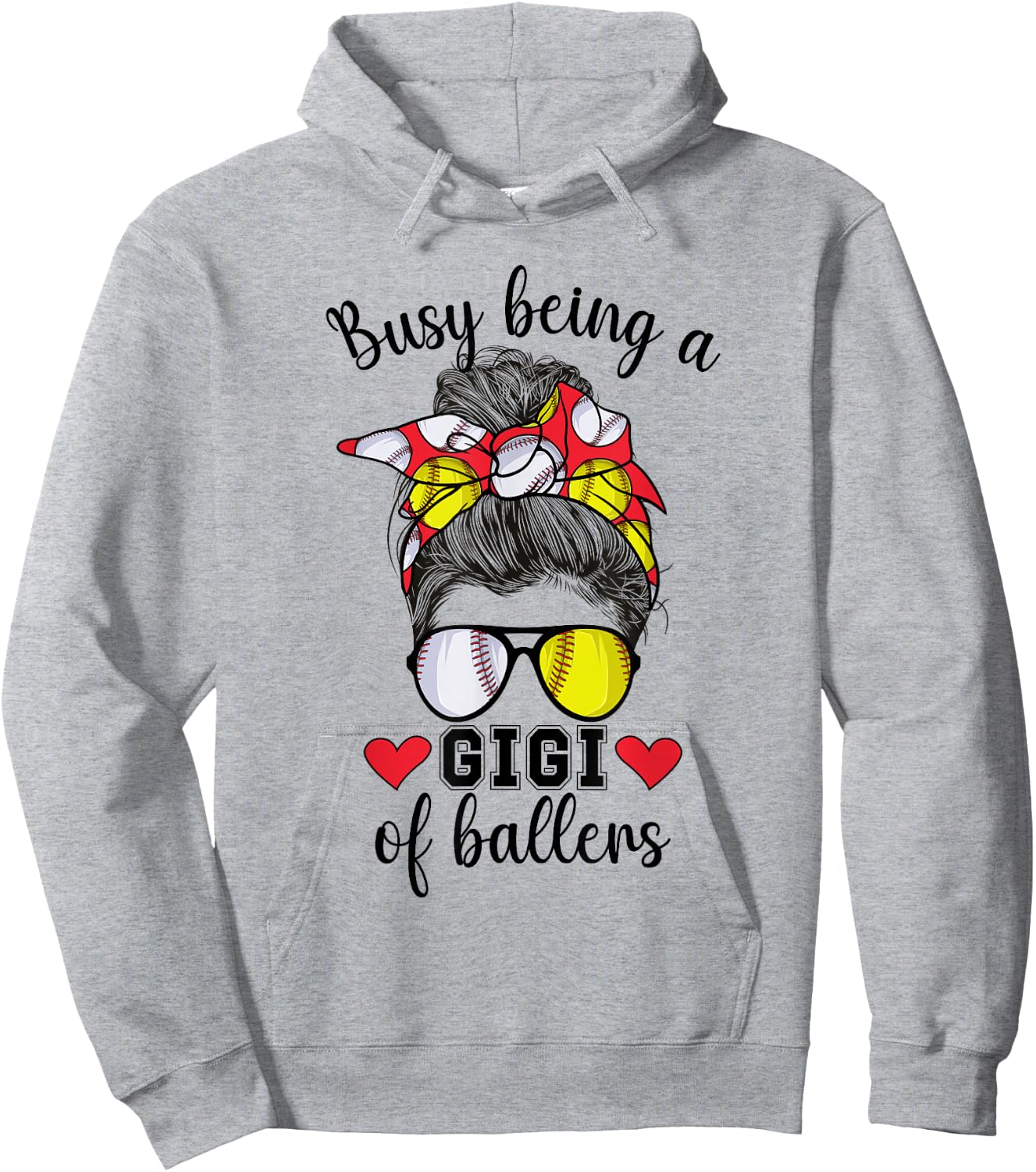 Softball Baseball Gigi Of Ballers Baseball Softball Gigi Hoodie - Hoodie | Ash