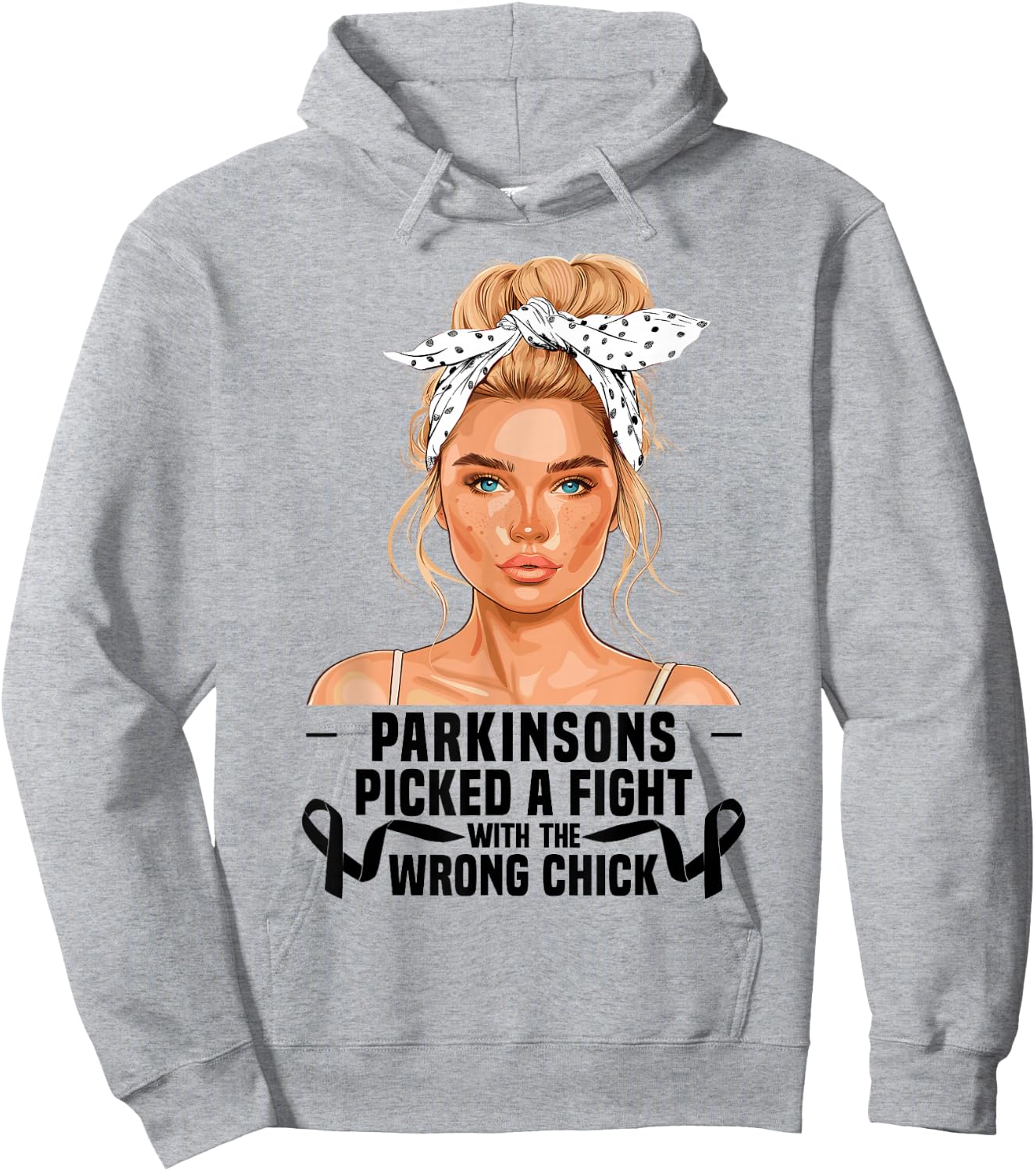 Parkinsons Awareness Month Women Fighter Parkinsons Hoodie - Hoodie | Ash