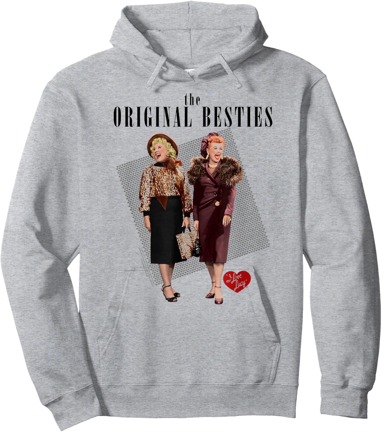 I Love Lucy Original Bestie Small Hoodie - Hoodie | Ash