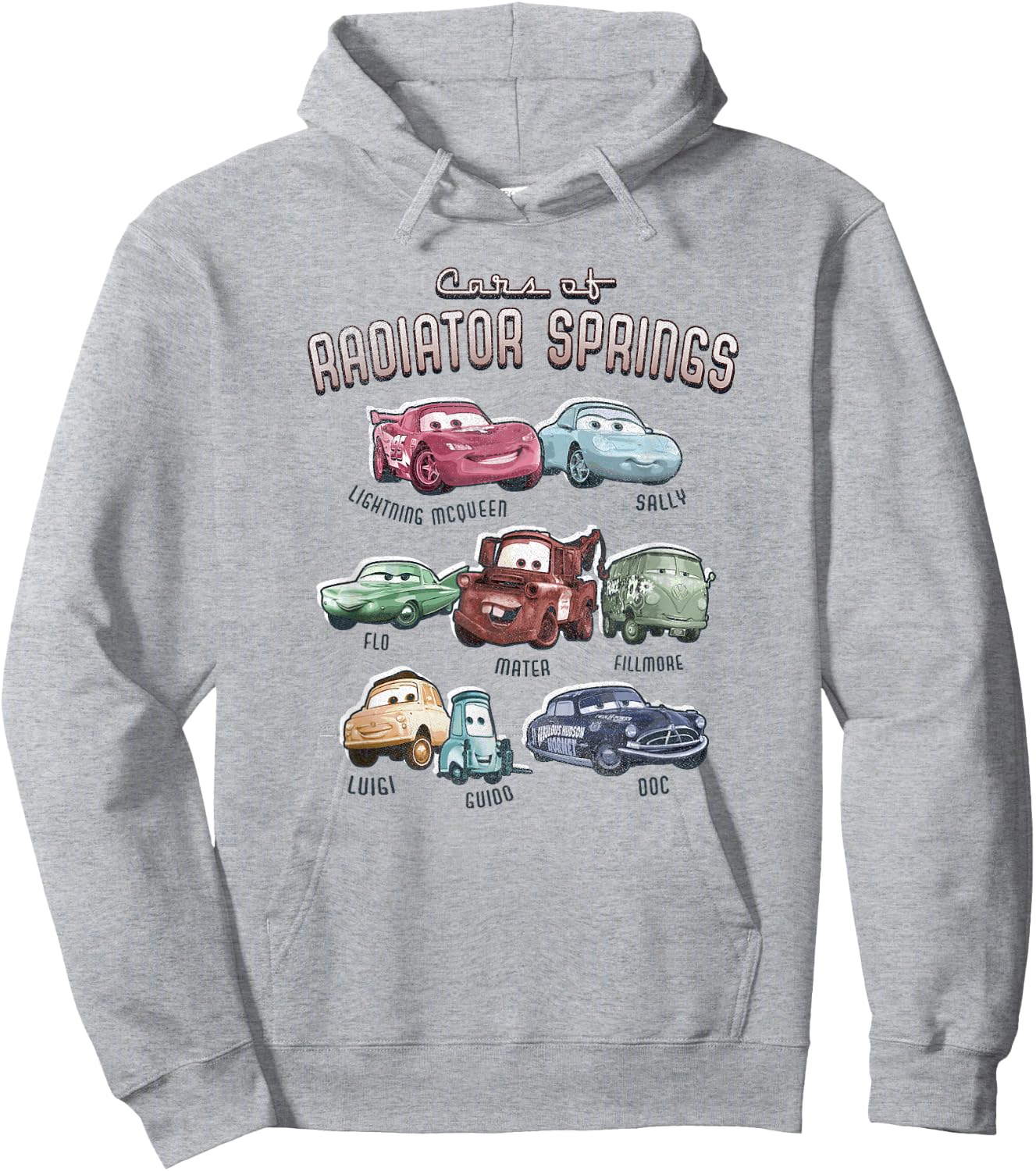 Disney Pixar Cars Cast of Radiator Springs Small Hoodie - Hoodie | Ash