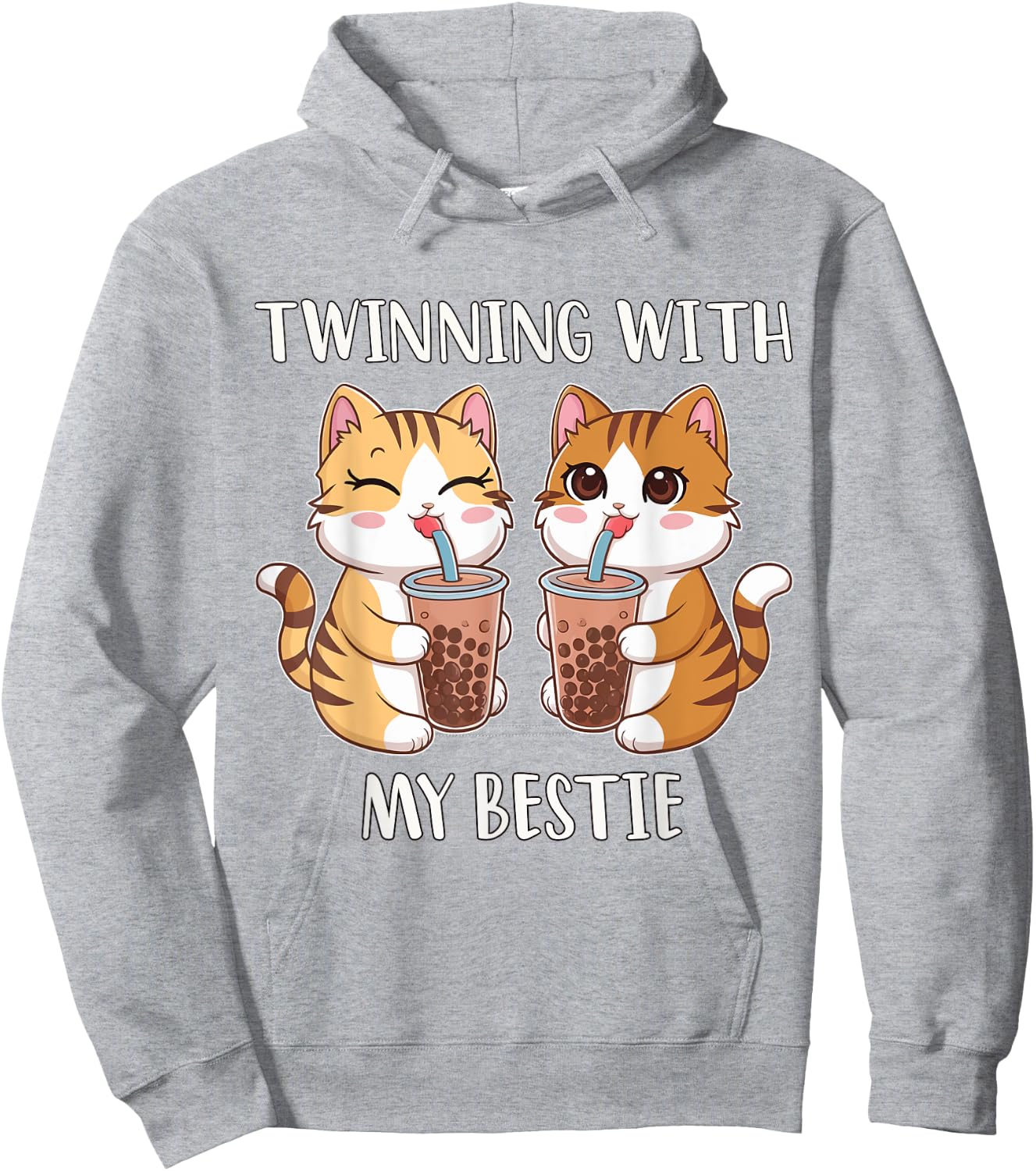Twinning With My Bestie, Friends Spirit Week Girls Kids Day Hoodie - Hoodie | Ash