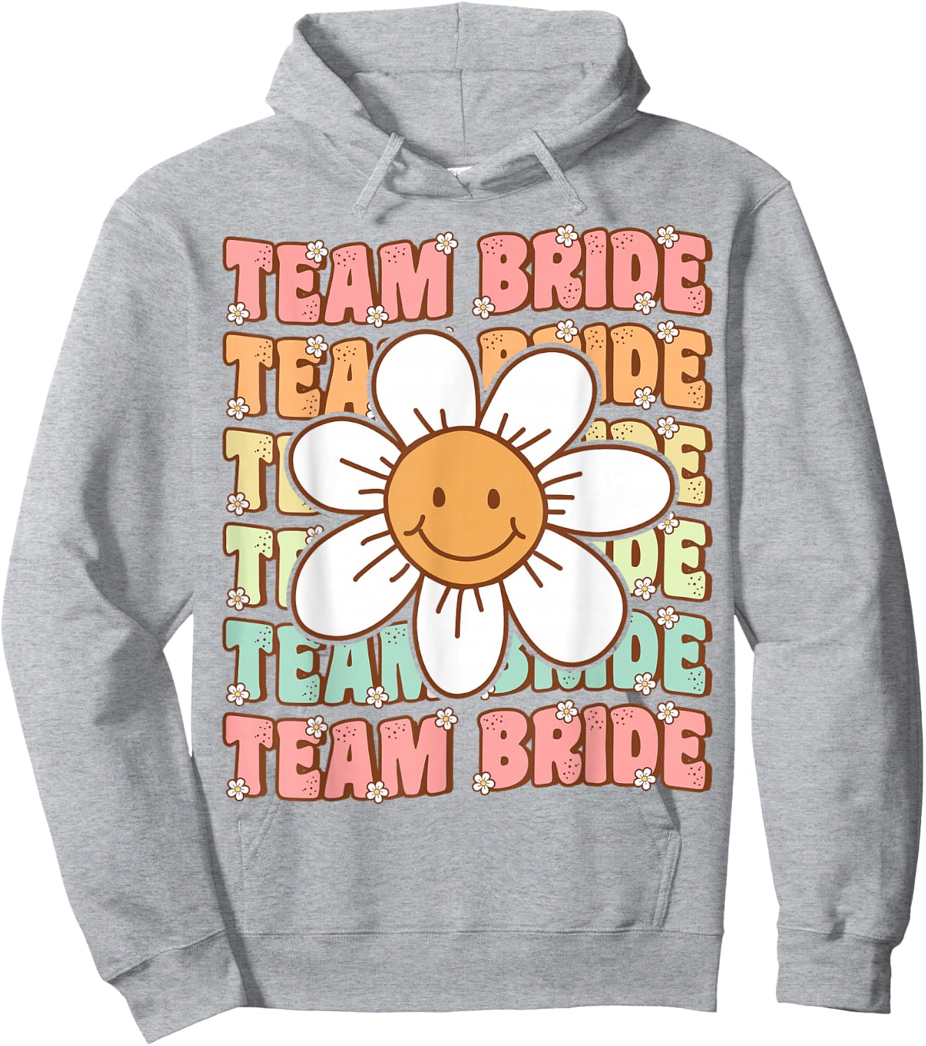 Groovy Team Bride Bridesmaid Bachelorette Party Wedding Hoodie - Hoodie | Ash