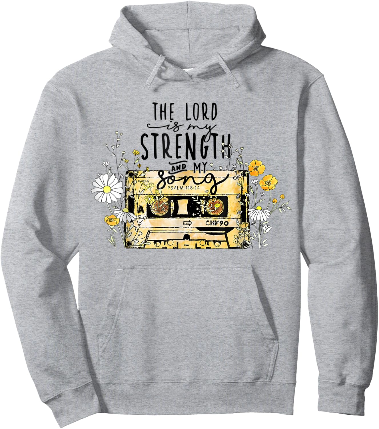 The Lord Is Strength Cassette Tape Christian Easter's Day Hoodie - Hoodie | Ash
