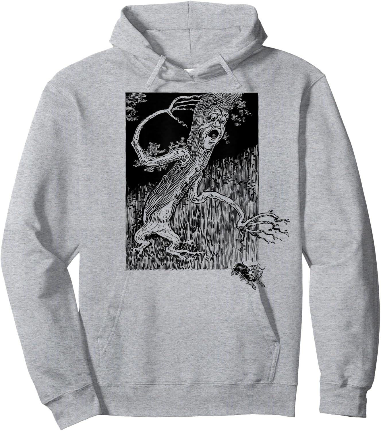 Vintage Wizard Of OZ Book Toto Dog -Fighting Tree Hoodie - Hoodie | Ash