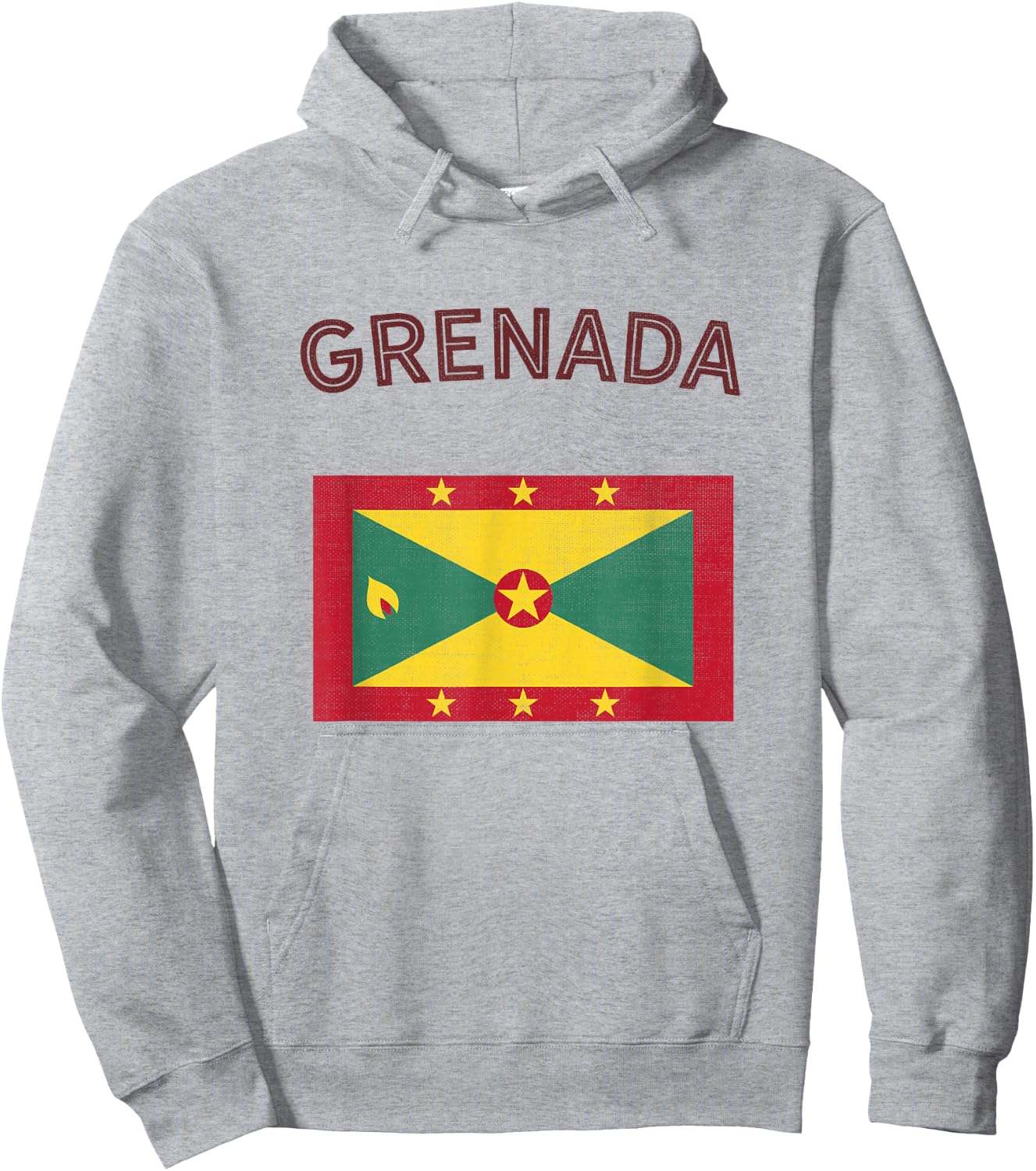 Grenada Flag Hoodie - Hoodie | Ash