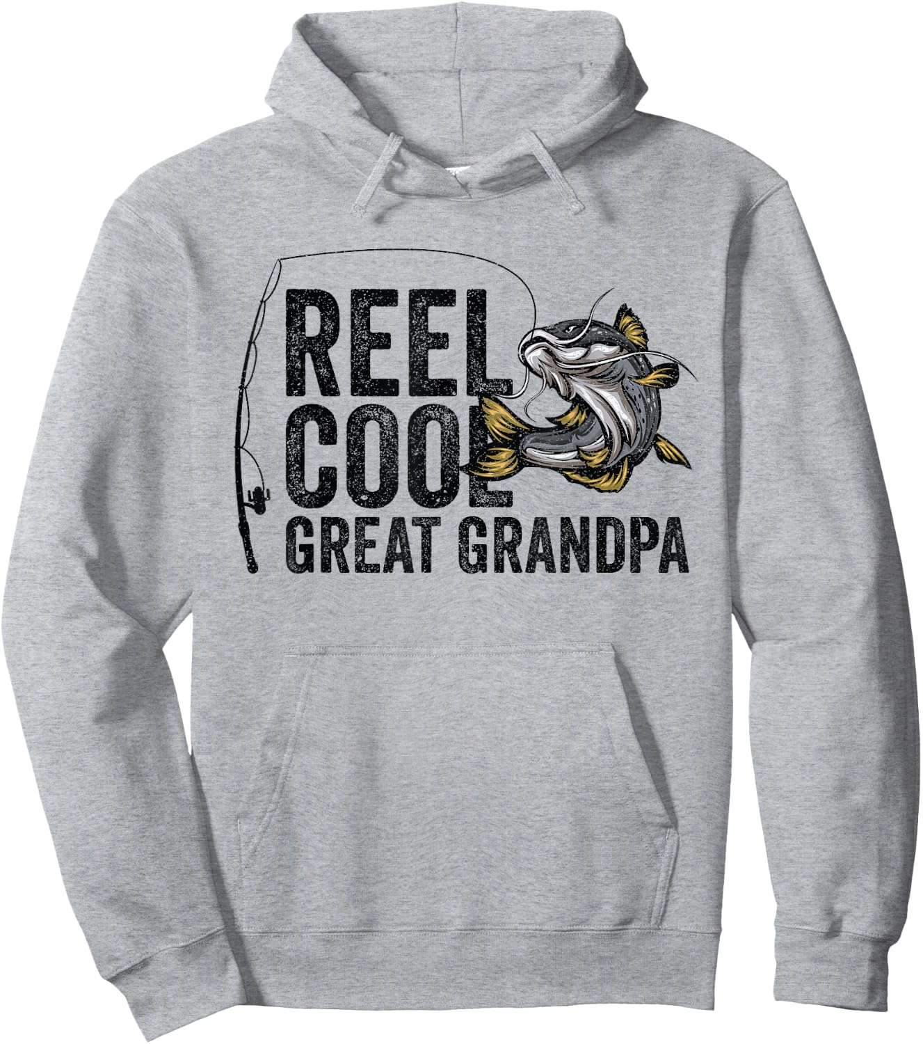 Reel Cool Great Grandpa Angling Angler Fisherman Fishing Hoodie - Hoodie | Ash