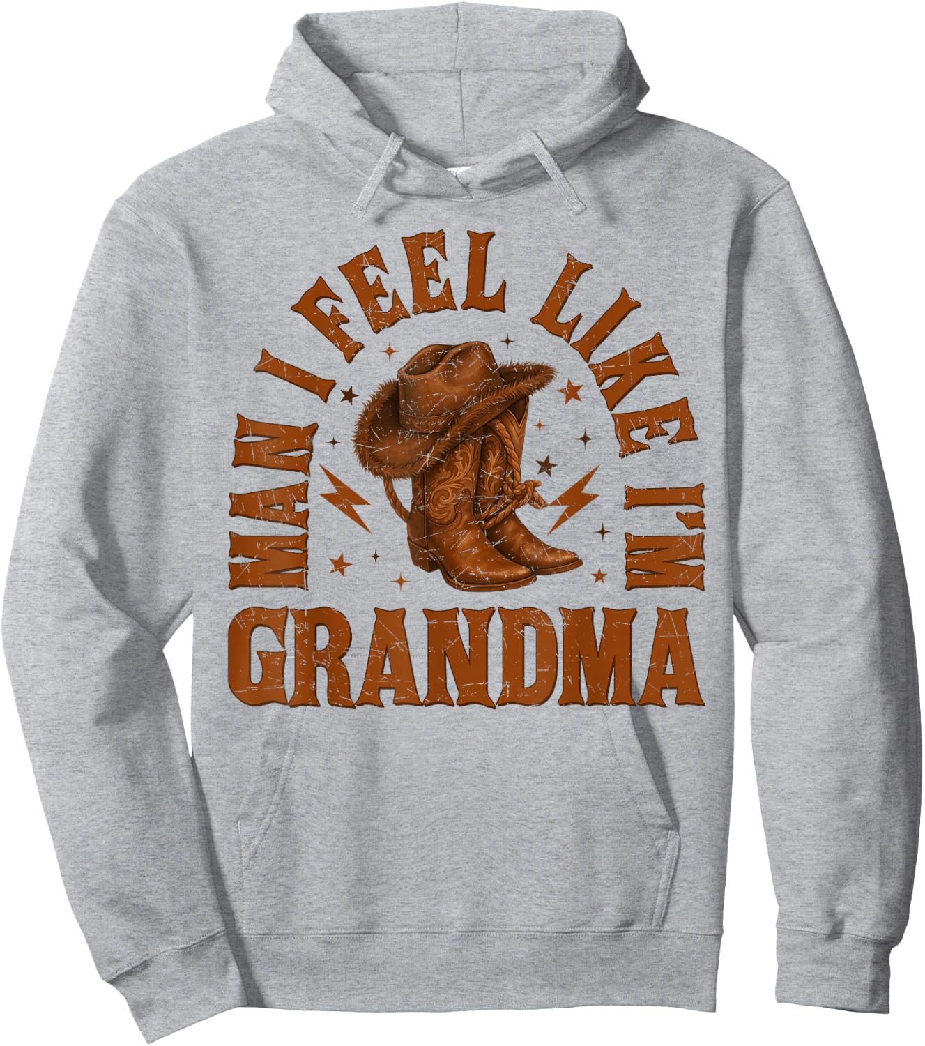 Western Family Cowgirl Cowboy Man I Feel Like I'm Grandma Hoodie - Hoodie | Ash